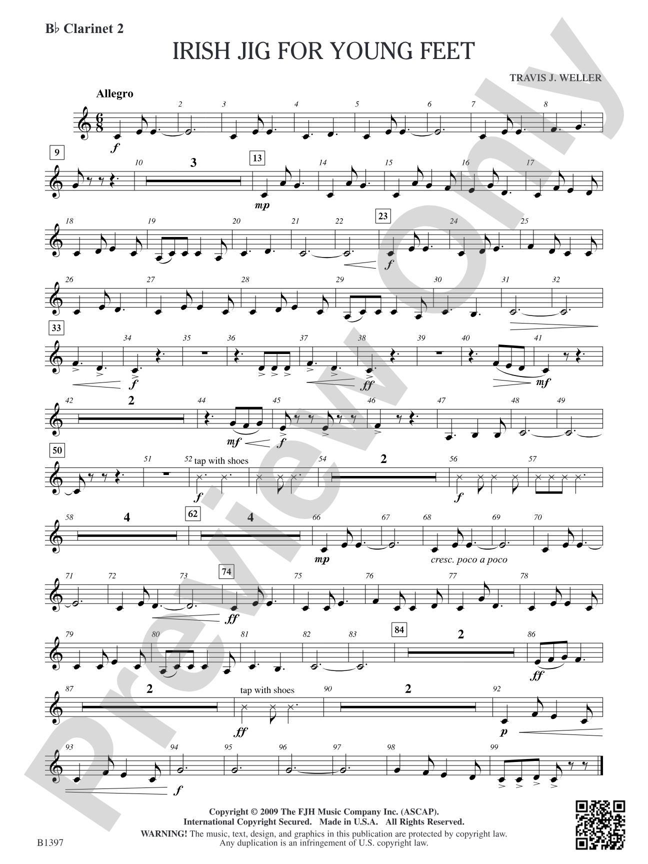 Irish Jig for Young Feet: B-flat Clarinet 2
