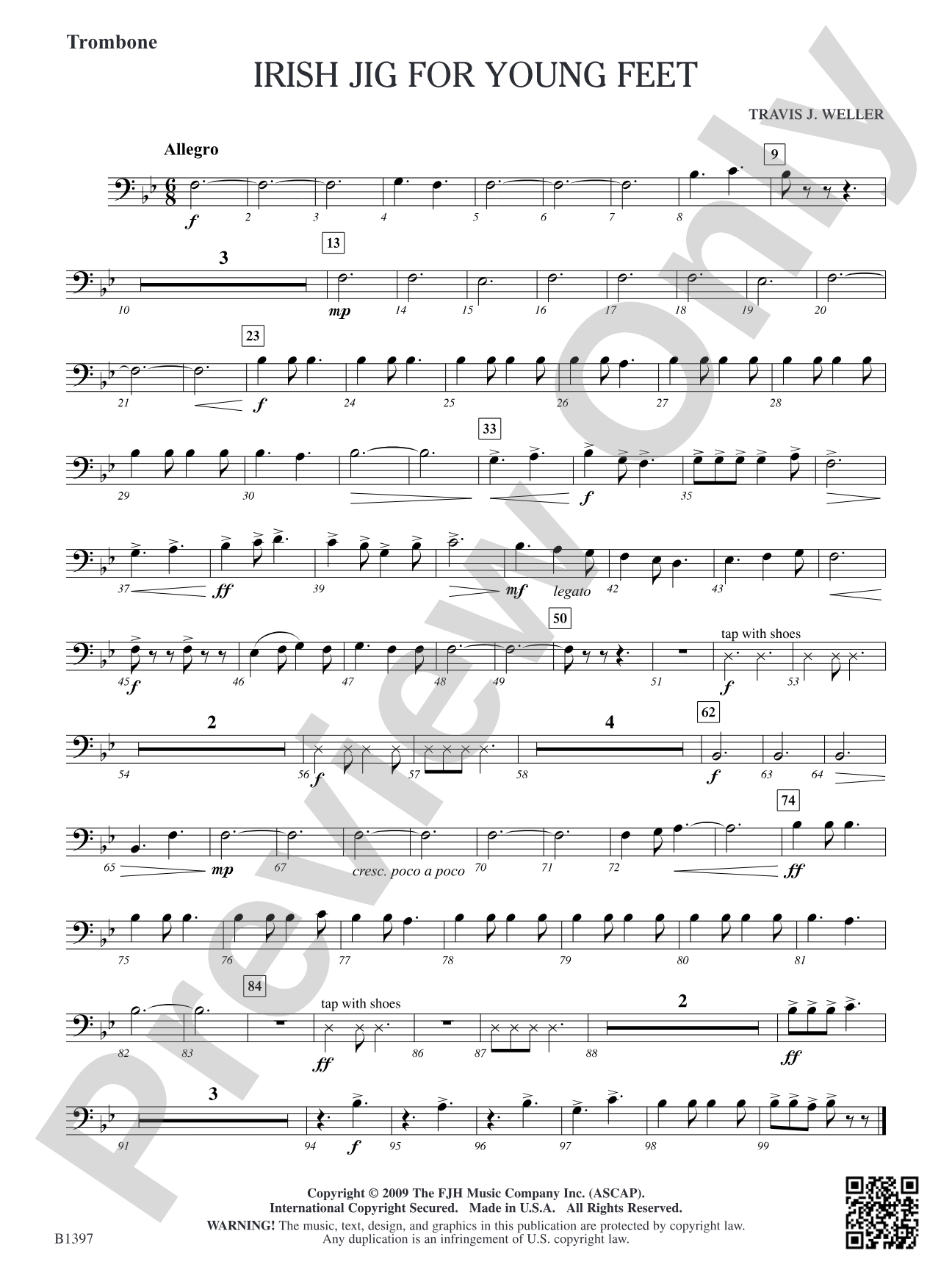 Irish Jig for Young Feet: Trombone