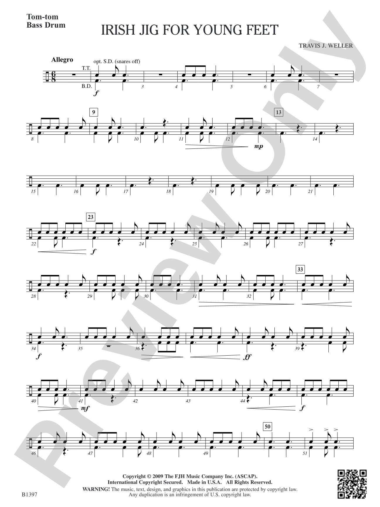 Irish Jig for Young Feet: Tom-tom/Bass Drum