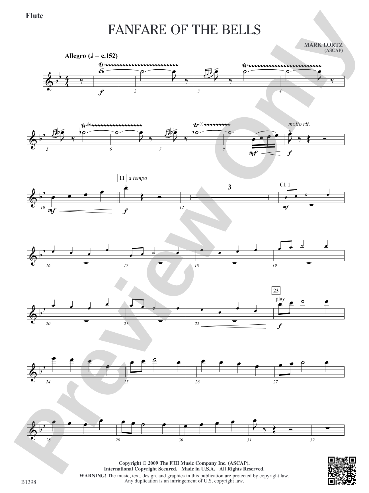 Fanfare of the Bells: Flute