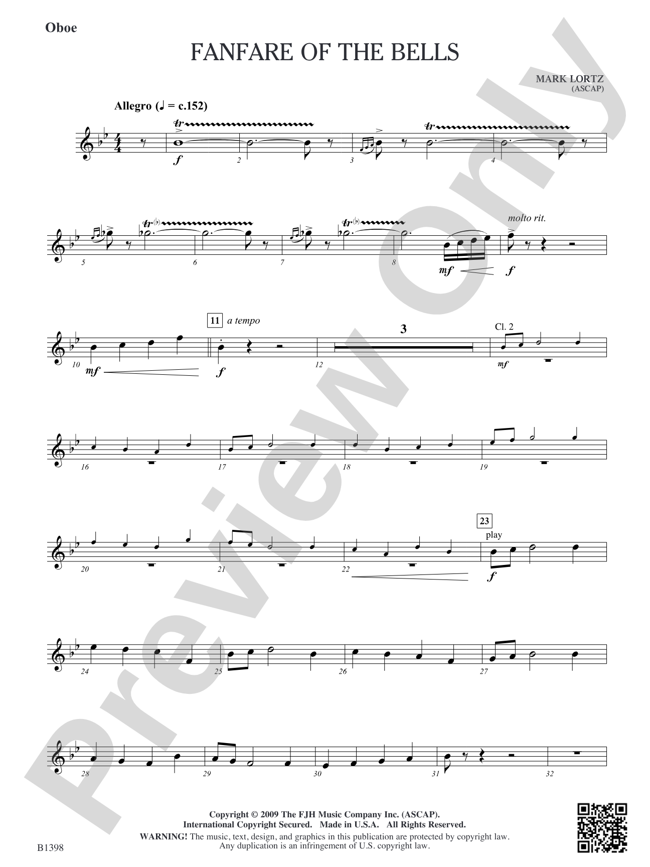 Fanfare of the Bells: Oboe