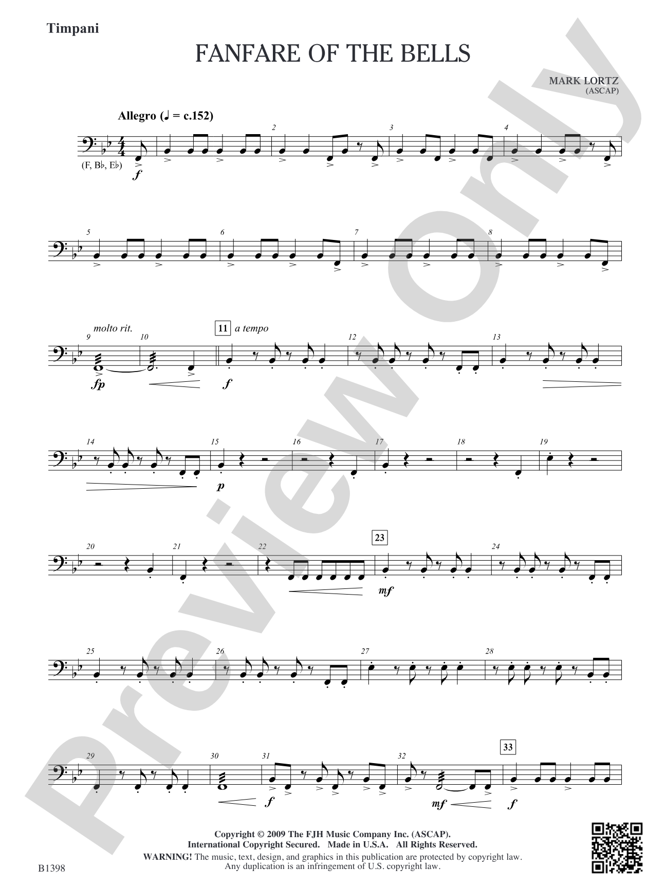 Fanfare of the Bells: Timpani
