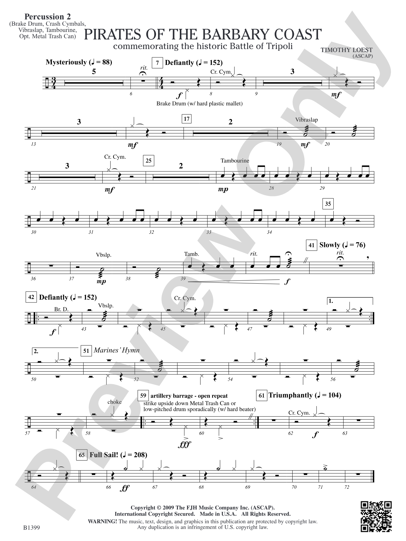 Pirates of the Barbary Coast: Percussion 2