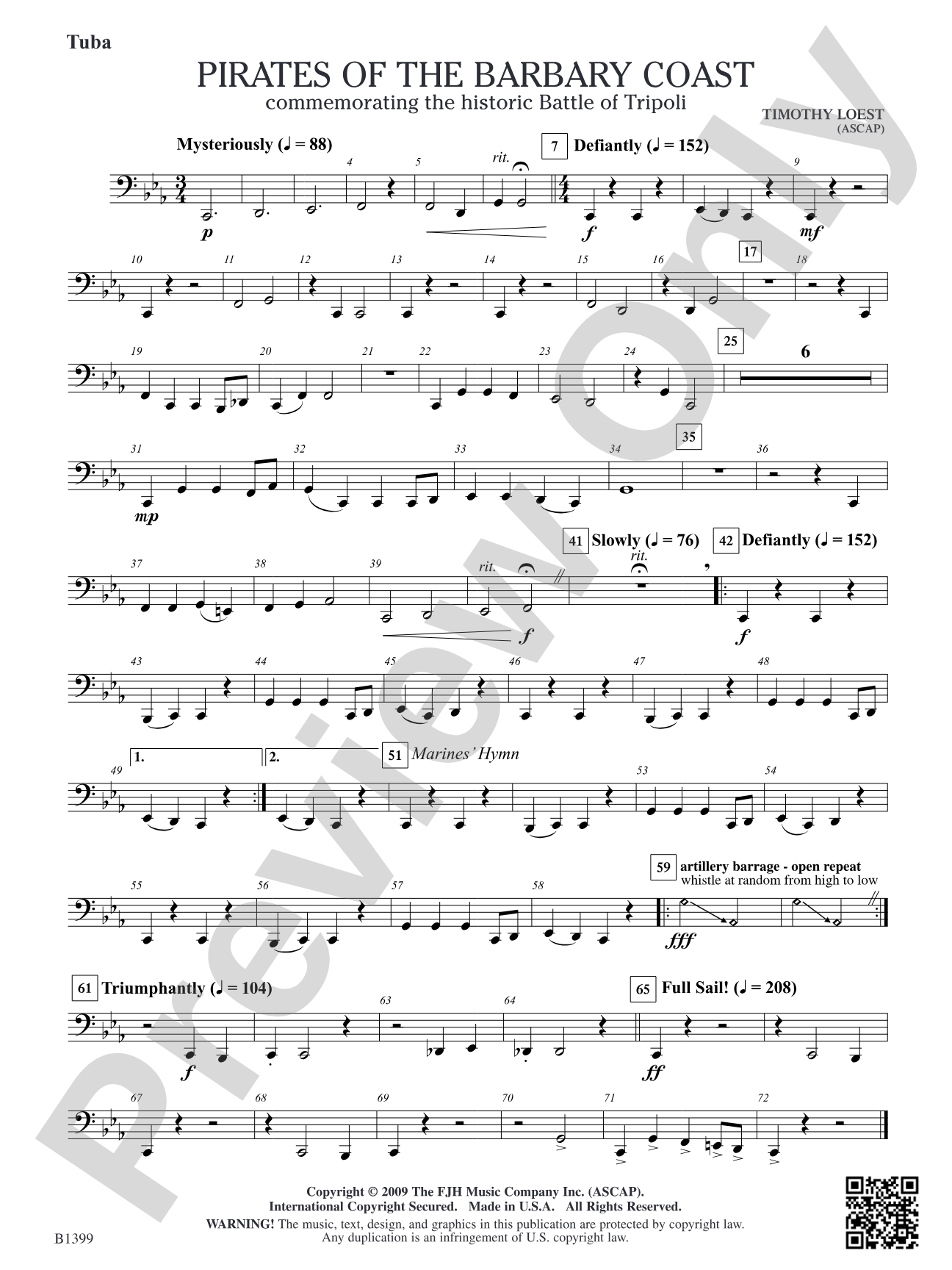 Pirates of the Barbary Coast: Tuba