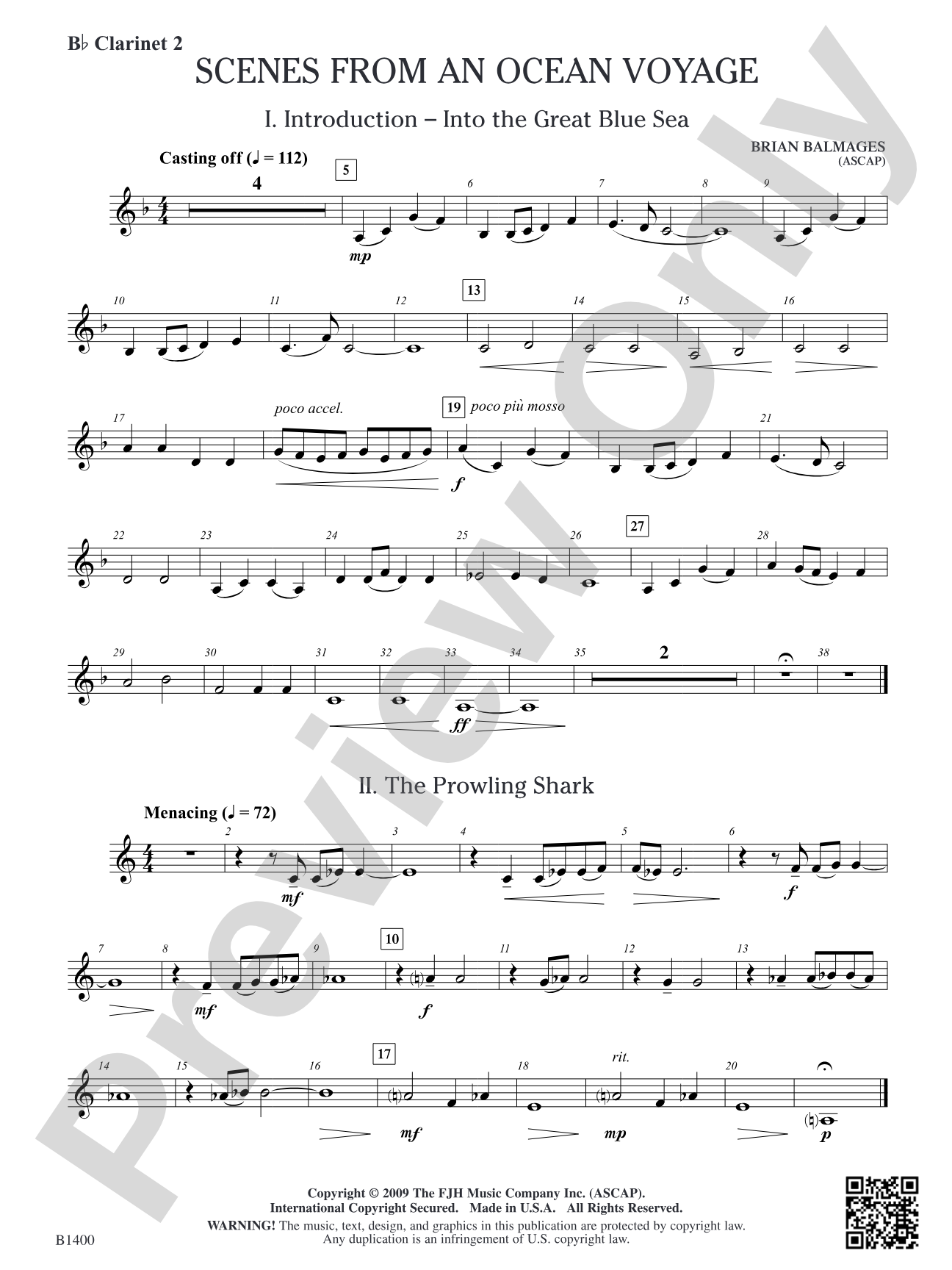 Scenes from an Ocean Voyage: B-flat Clarinet 2