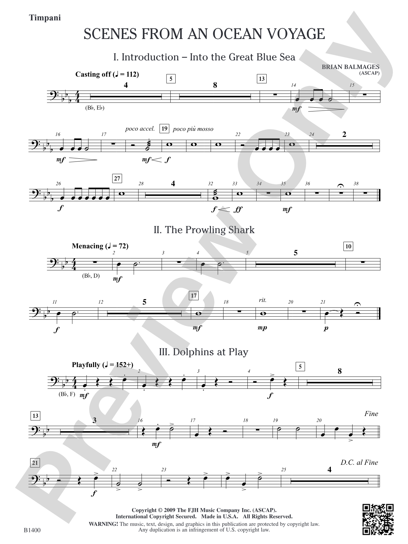 Scenes from an Ocean Voyage: Optional Timpani