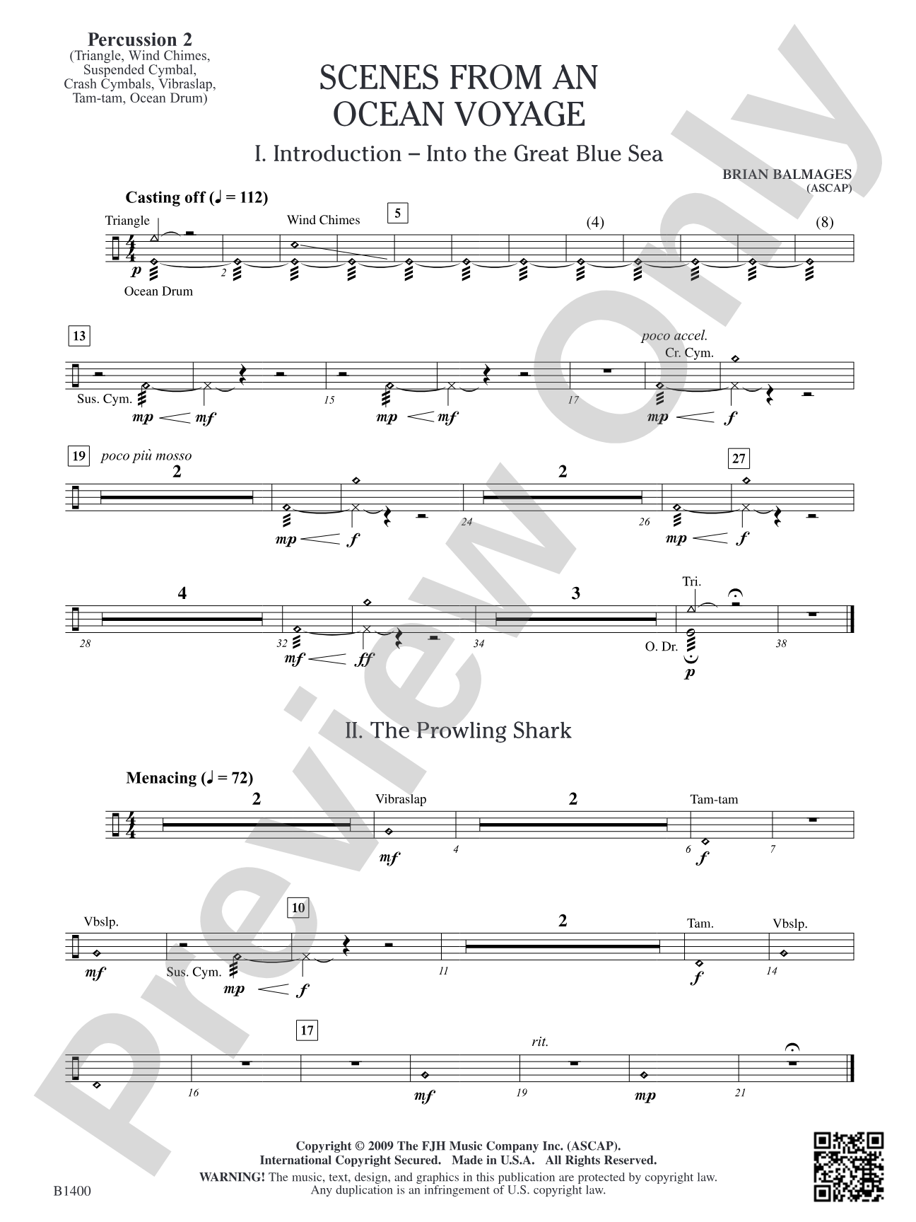 Scenes from an Ocean Voyage: Percussion 2