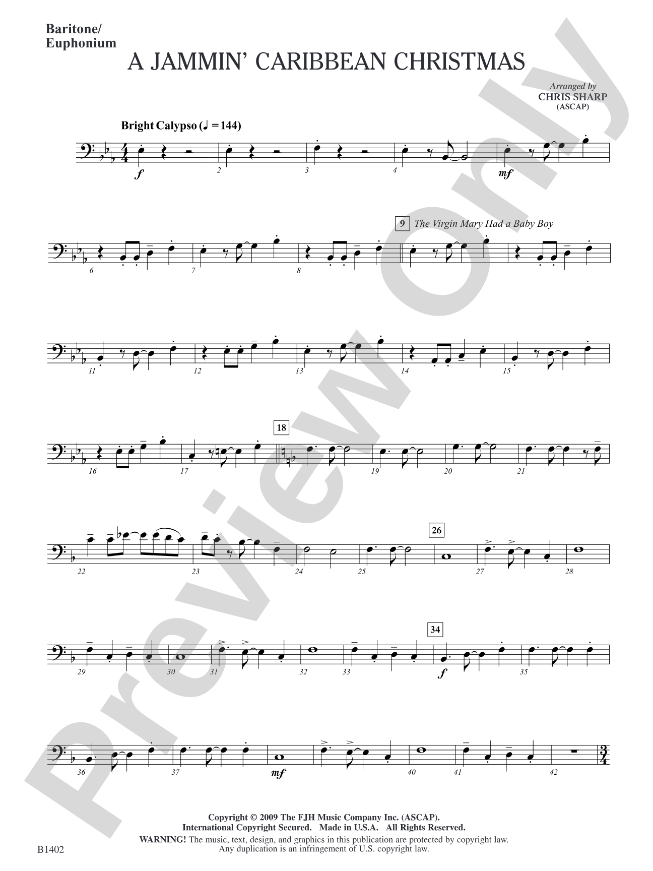 A Jammin' Caribbean Christmas: Baritone/Euphonium
