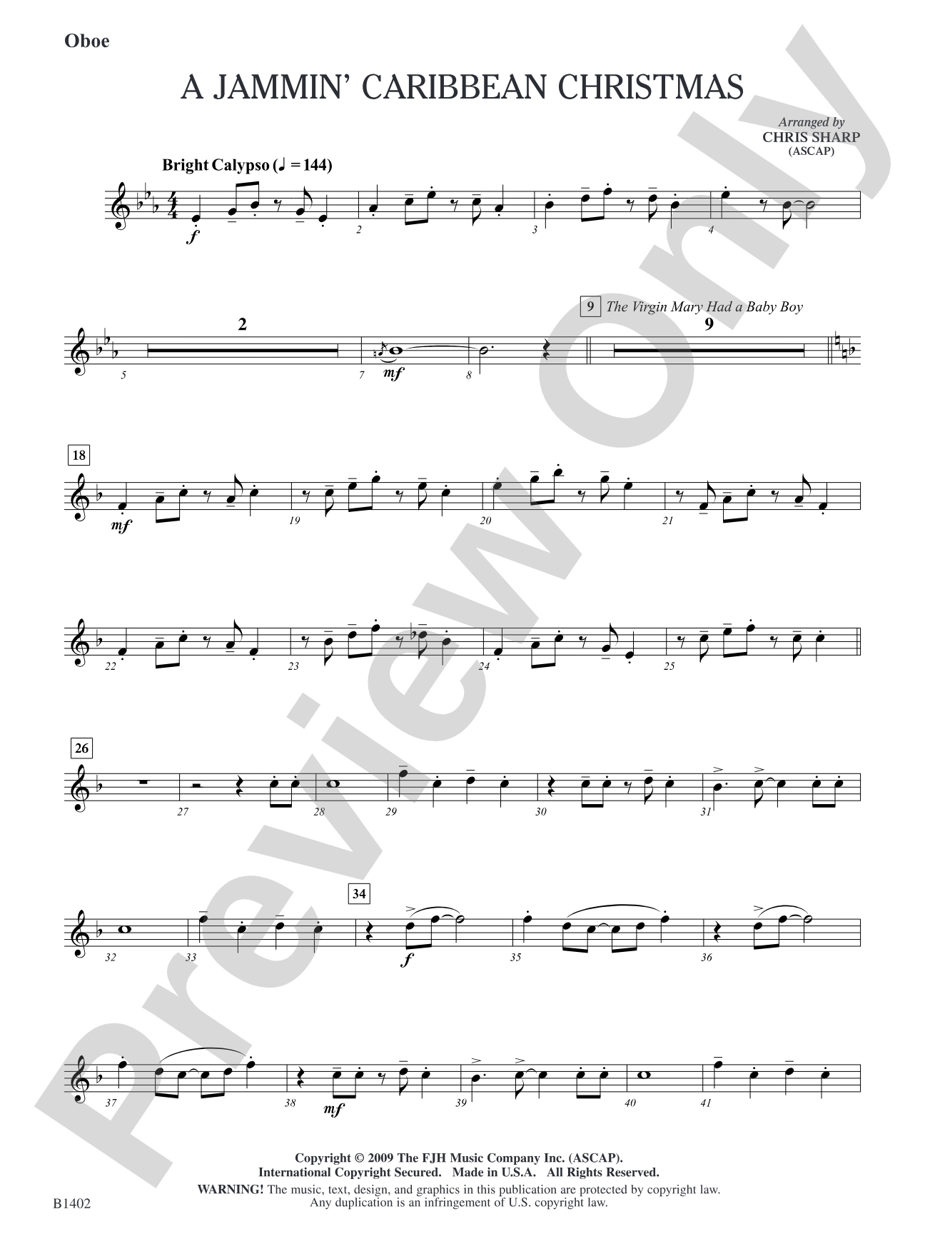A Jammin' Caribbean Christmas: Oboe