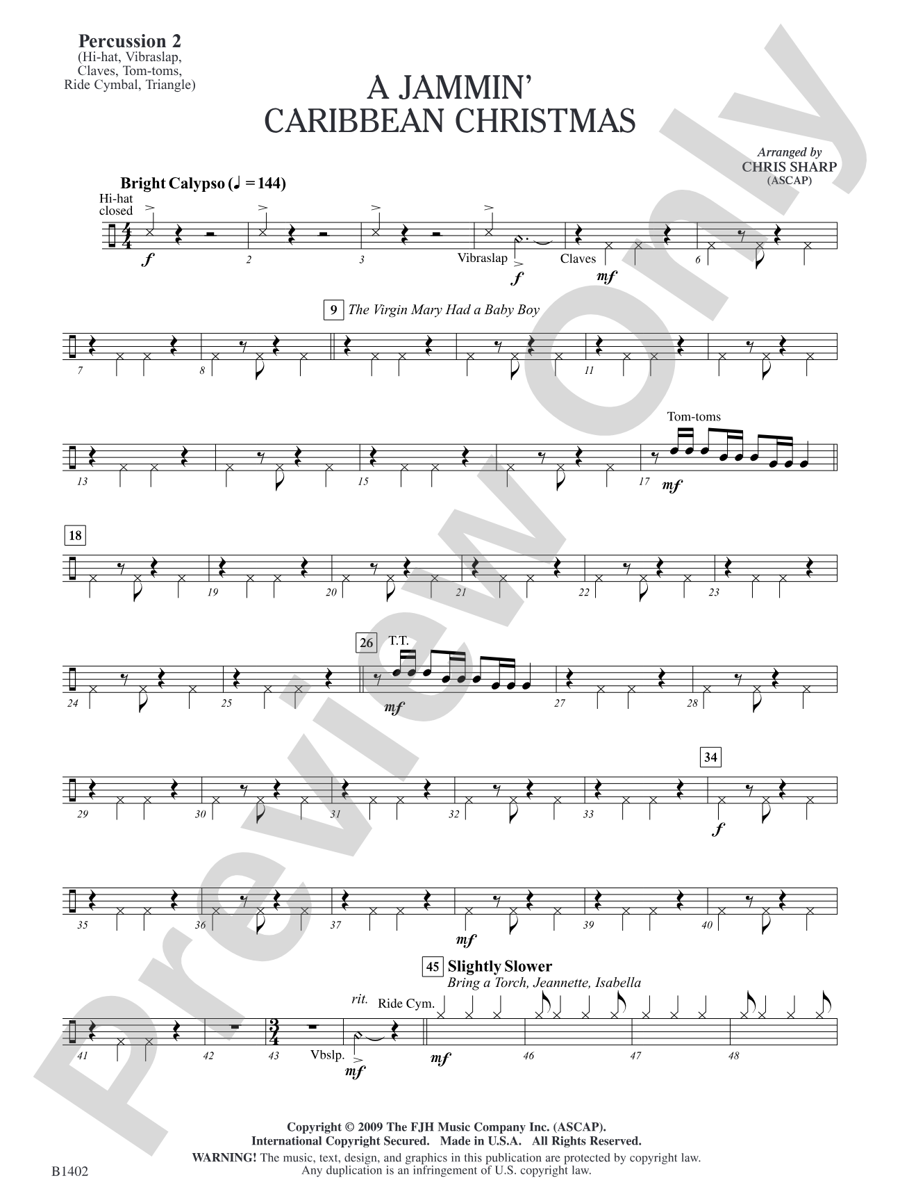A Jammin' Caribbean Christmas: Percussion 2