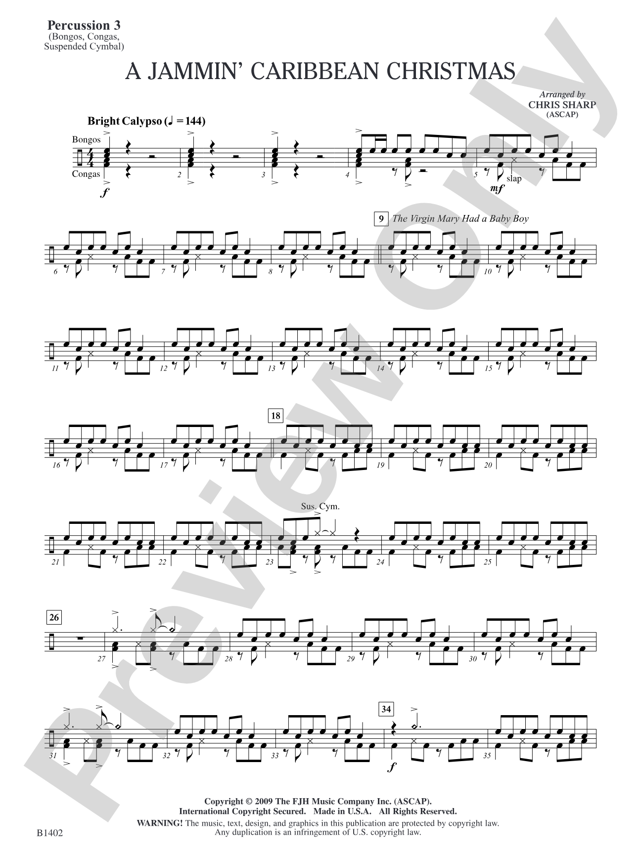 A Jammin' Caribbean Christmas: Percussion 3