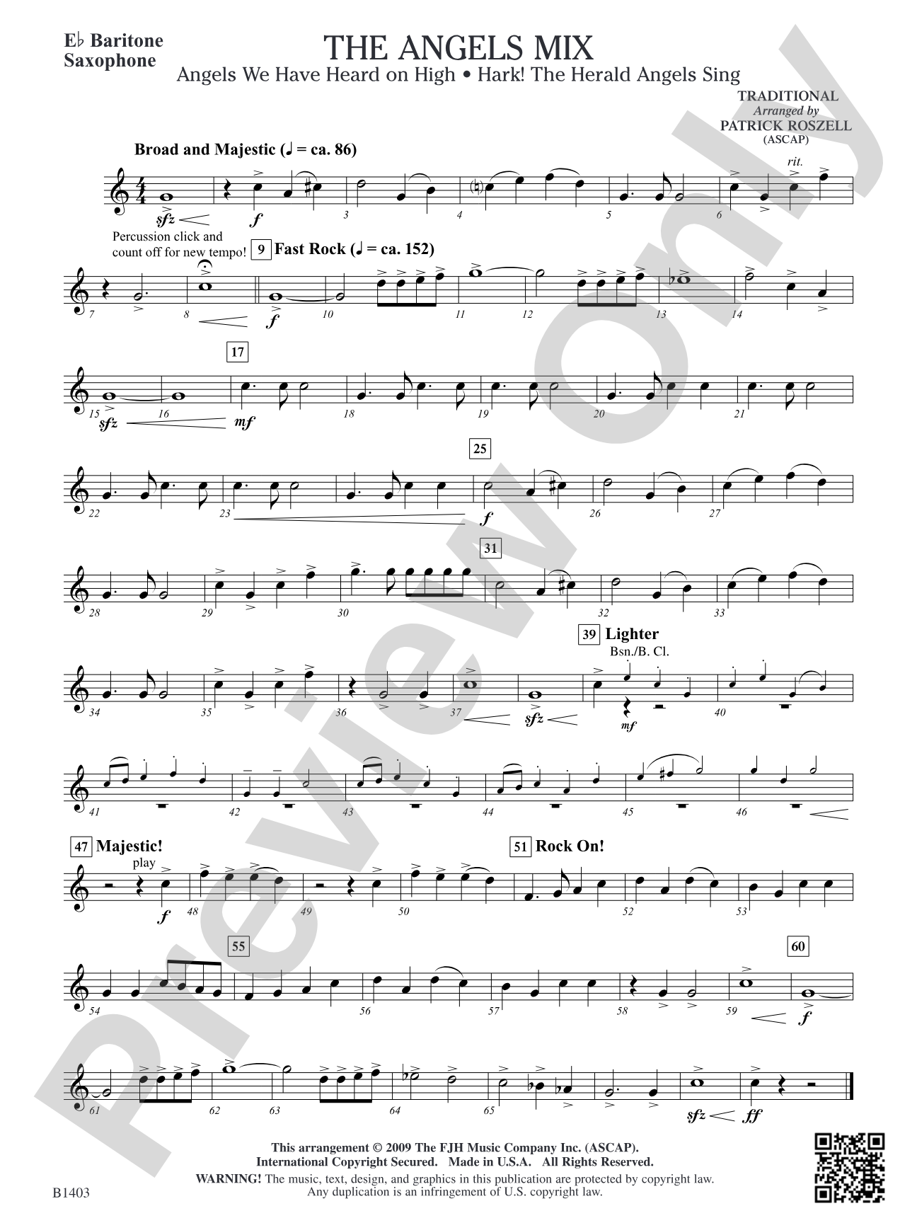 The Angels Mix: E-flat Baritone Saxophone