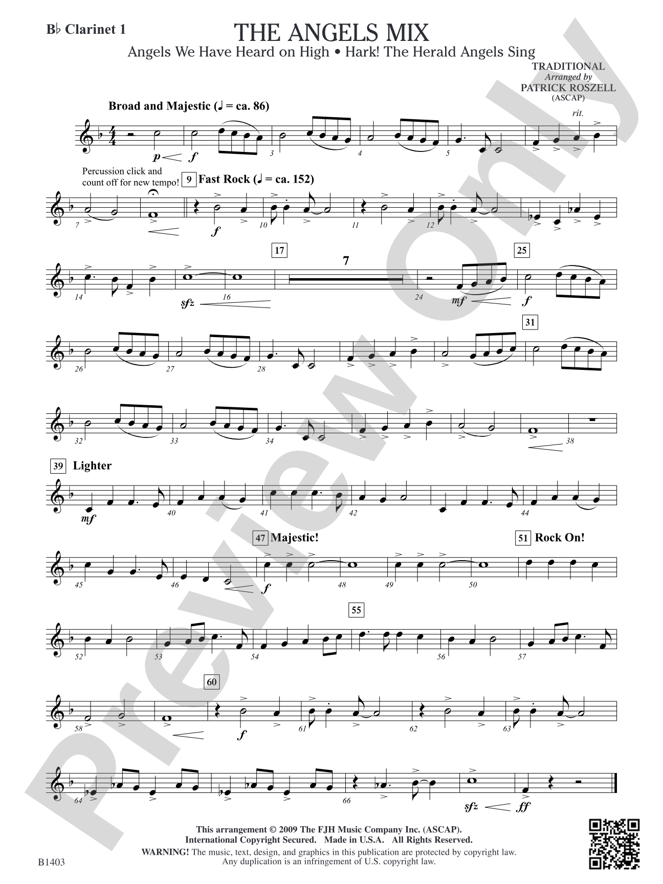 The Angels Mix: B-flat Clarinet 1