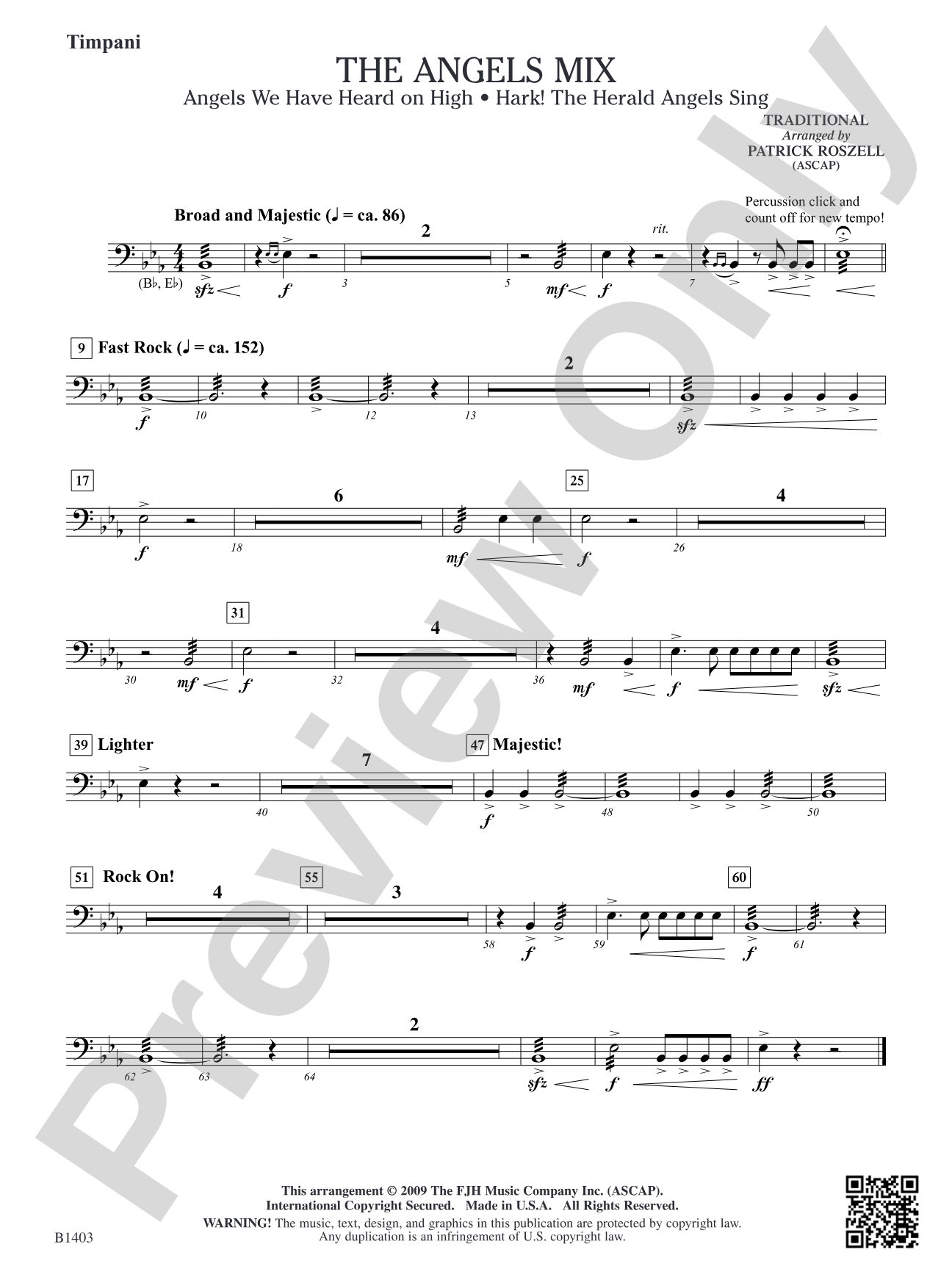 The Angels Mix: Optional Timpani