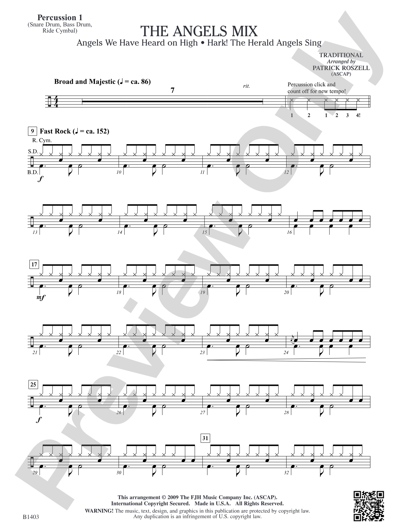The Angels Mix: Percussion 1