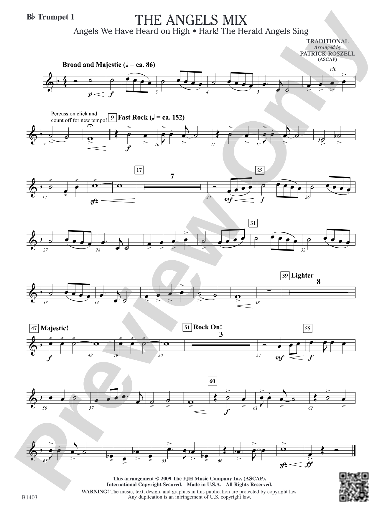 The Angels Mix: B-flat Trumpet 1