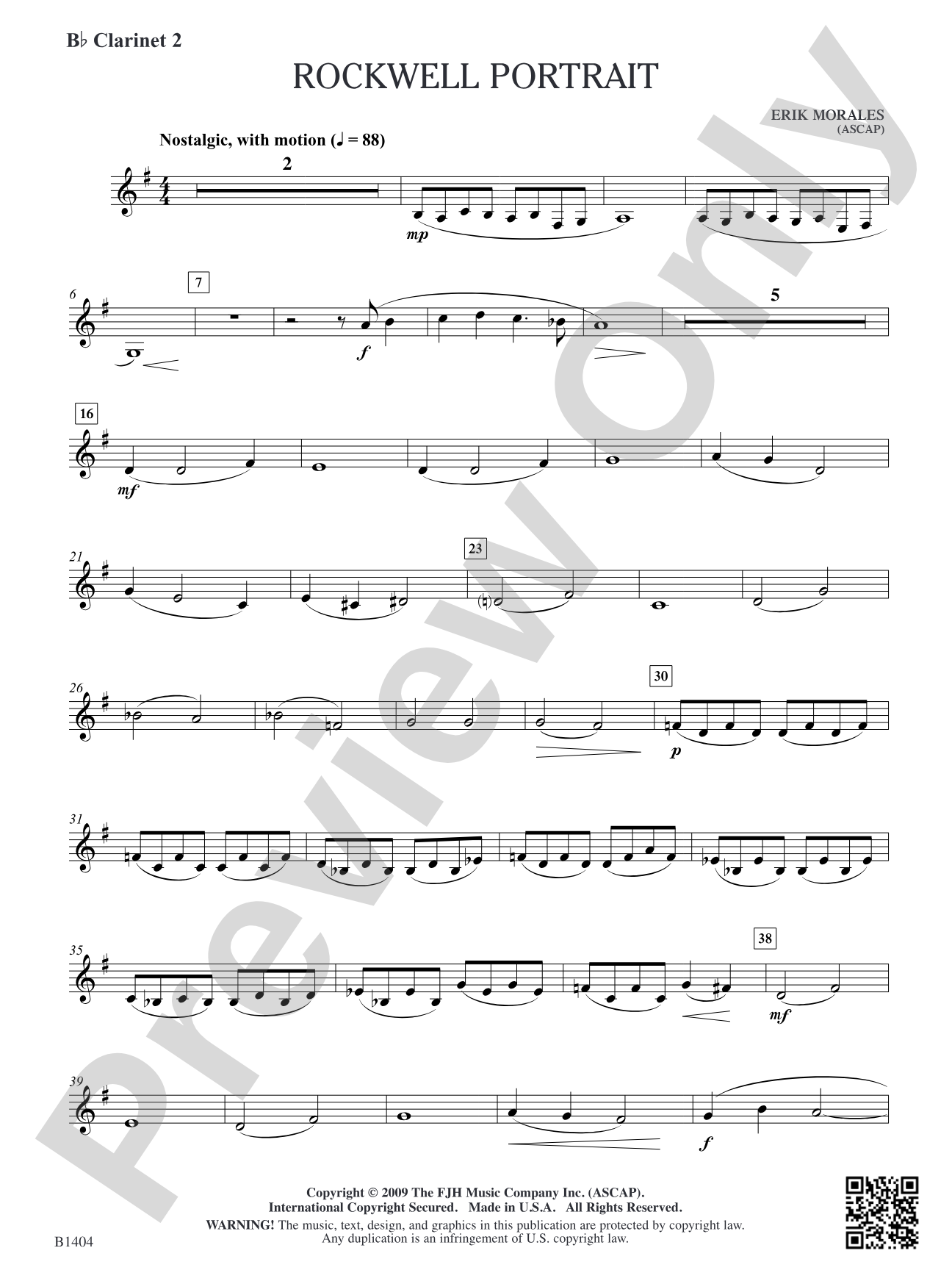 Rockwell Portrait: B-flat Clarinet 2