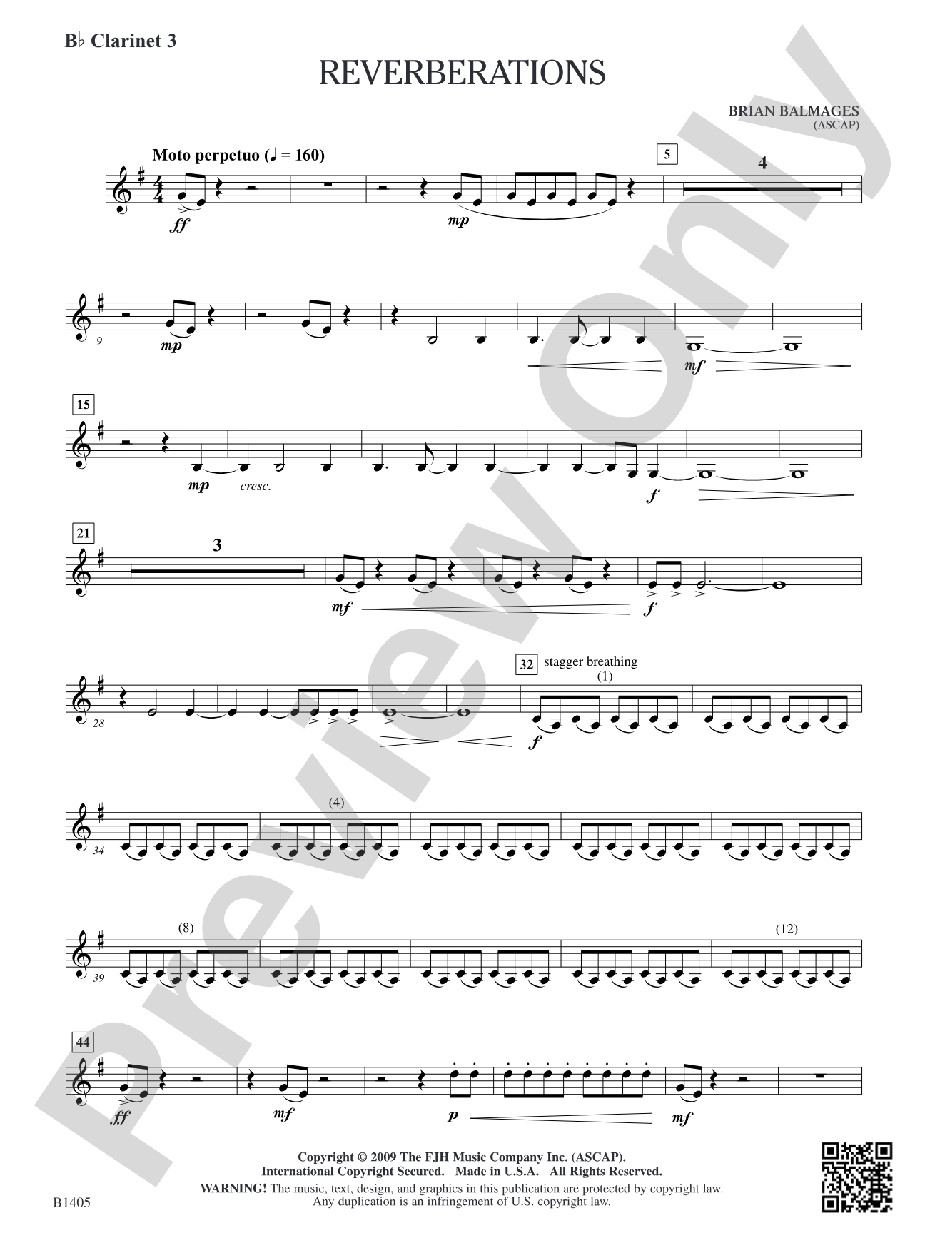 Reverberations: B-flat Clarinet 3