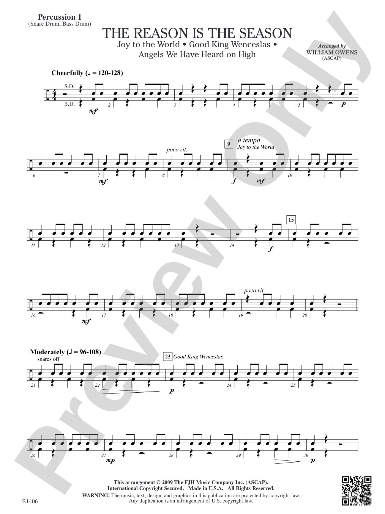 The Reason Is the Season: Percussion 1