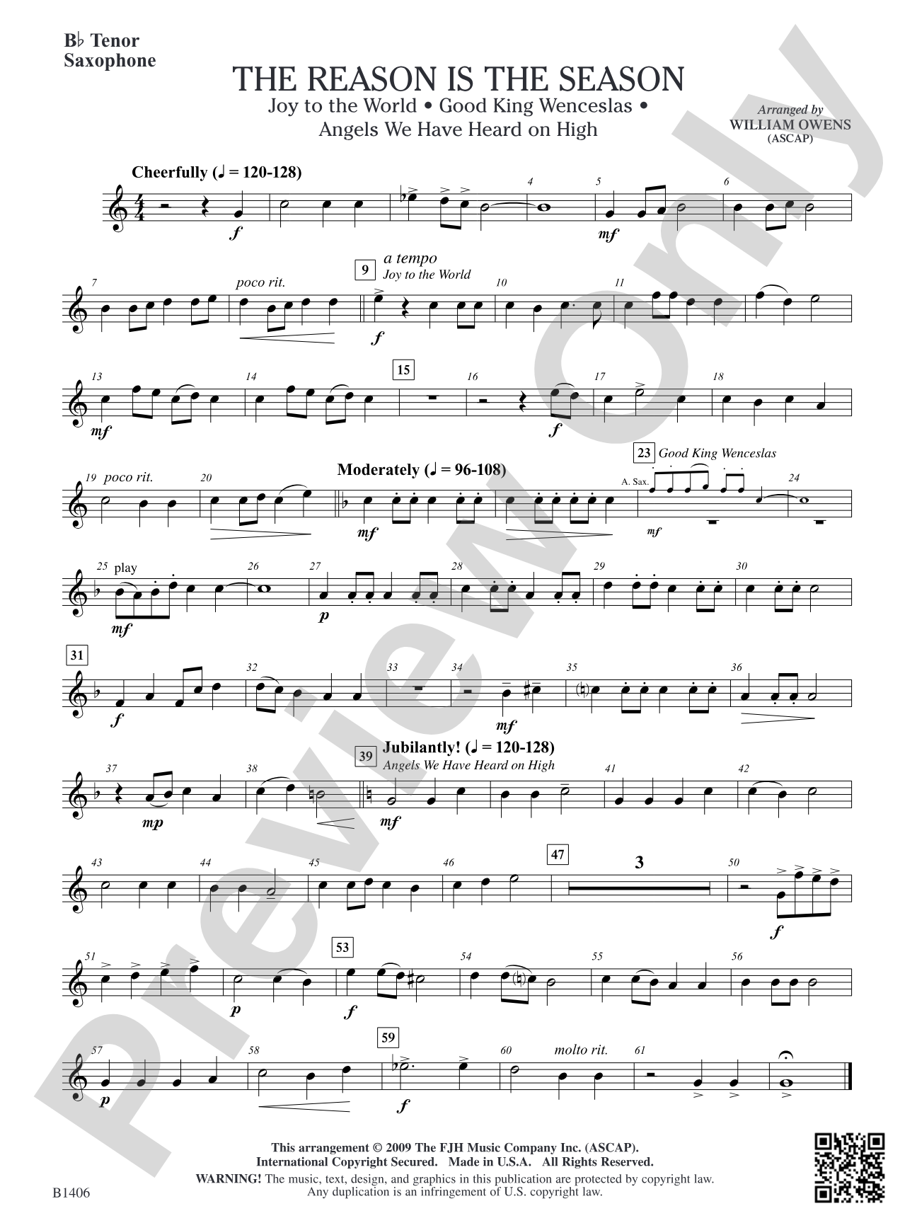 The Reason Is the Season: B-flat Tenor Saxophone