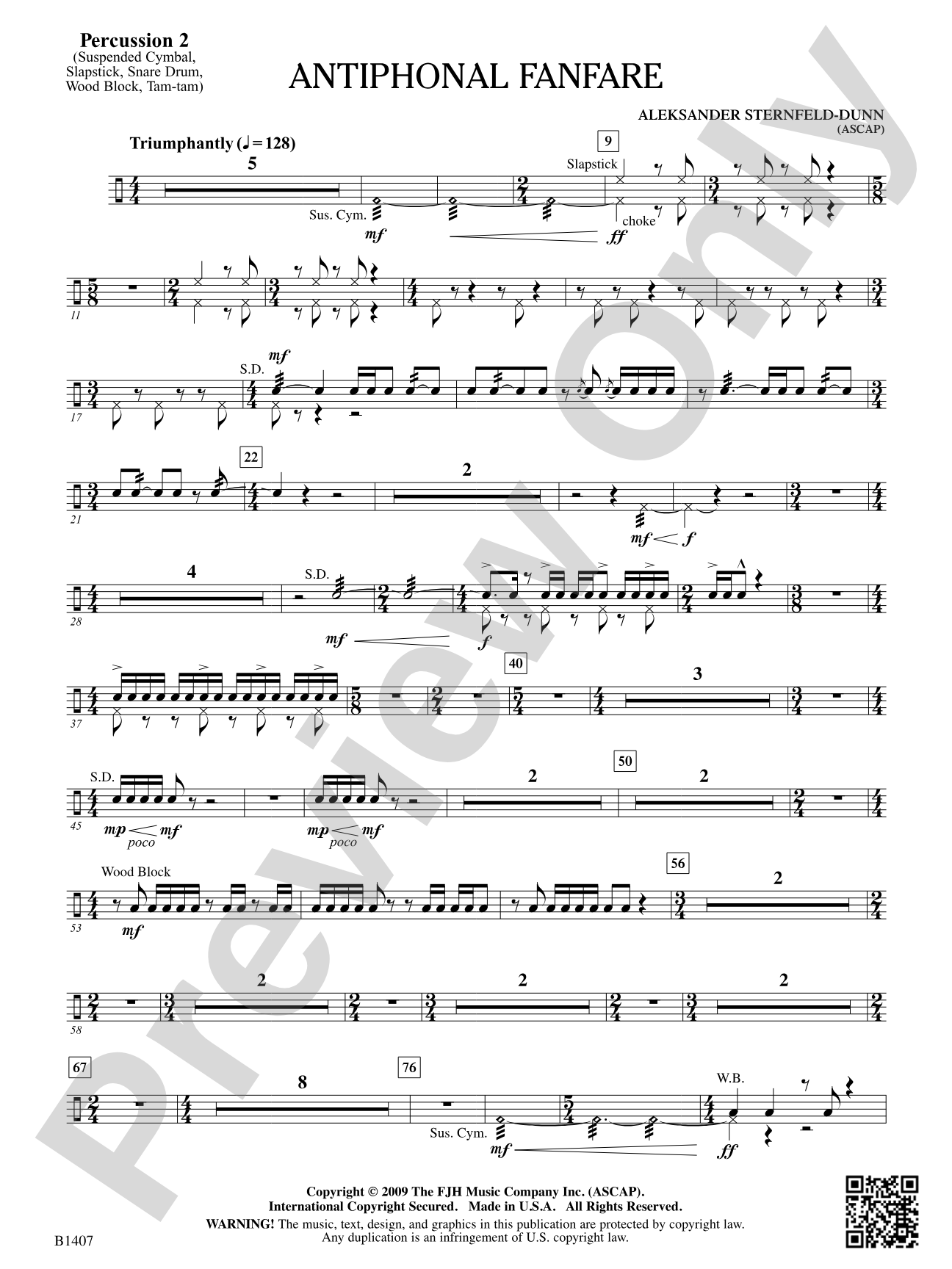 Antiphonal Fanfare: Percussion 2