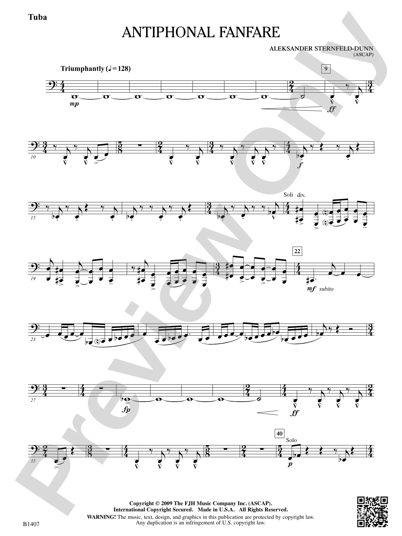 Antiphonal Fanfare: Tuba