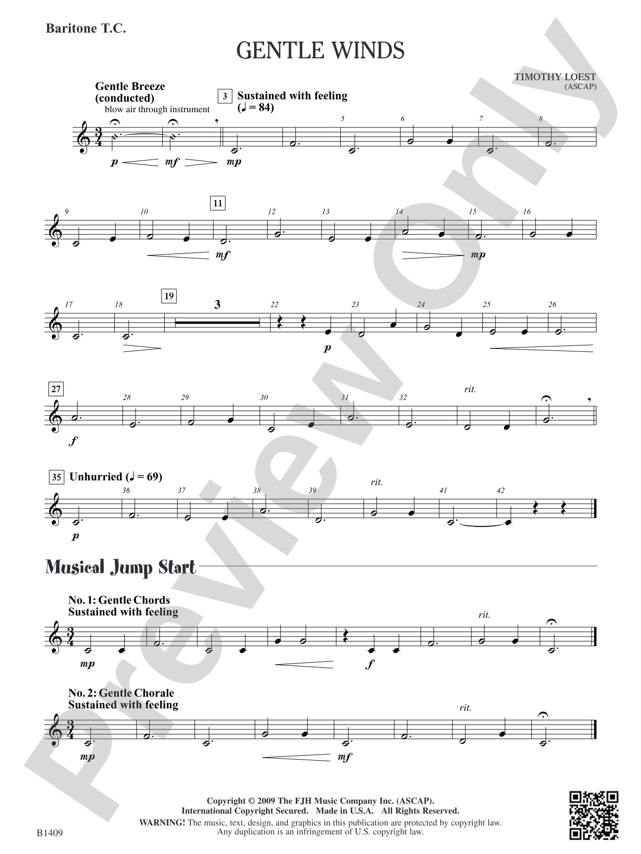 Gentle Winds: Baritone T.C.