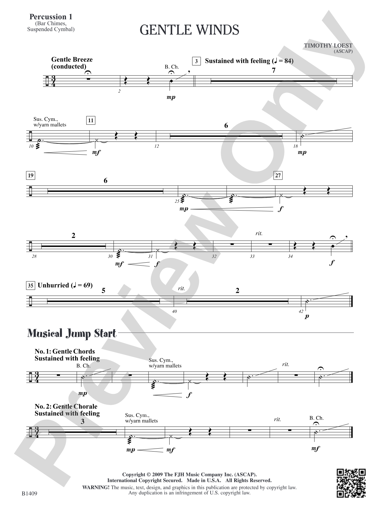 Gentle Winds: Percussion 1