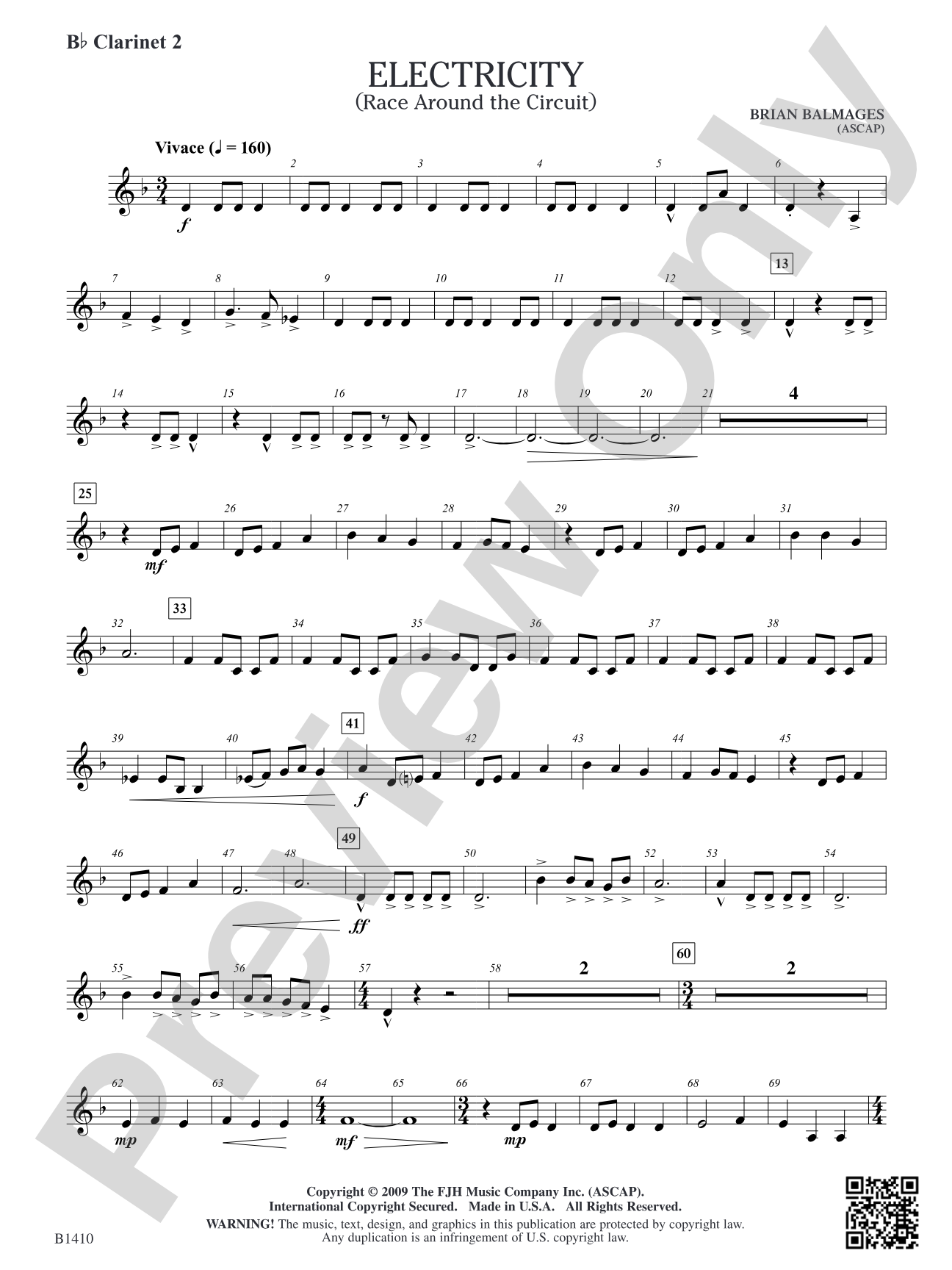 Electricity: B-flat Clarinet 2