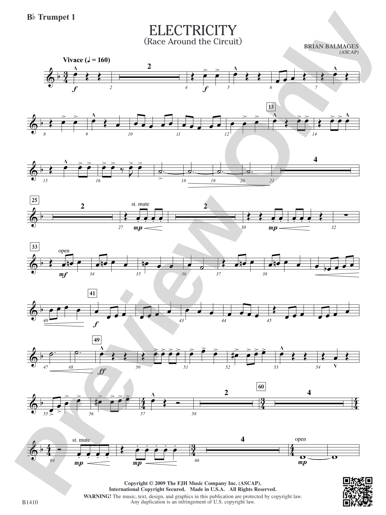 Electricity: B-flat Trumpet 1