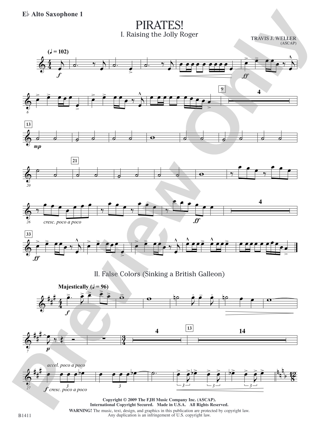 Pirates!: E-flat Alto Saxophone 1