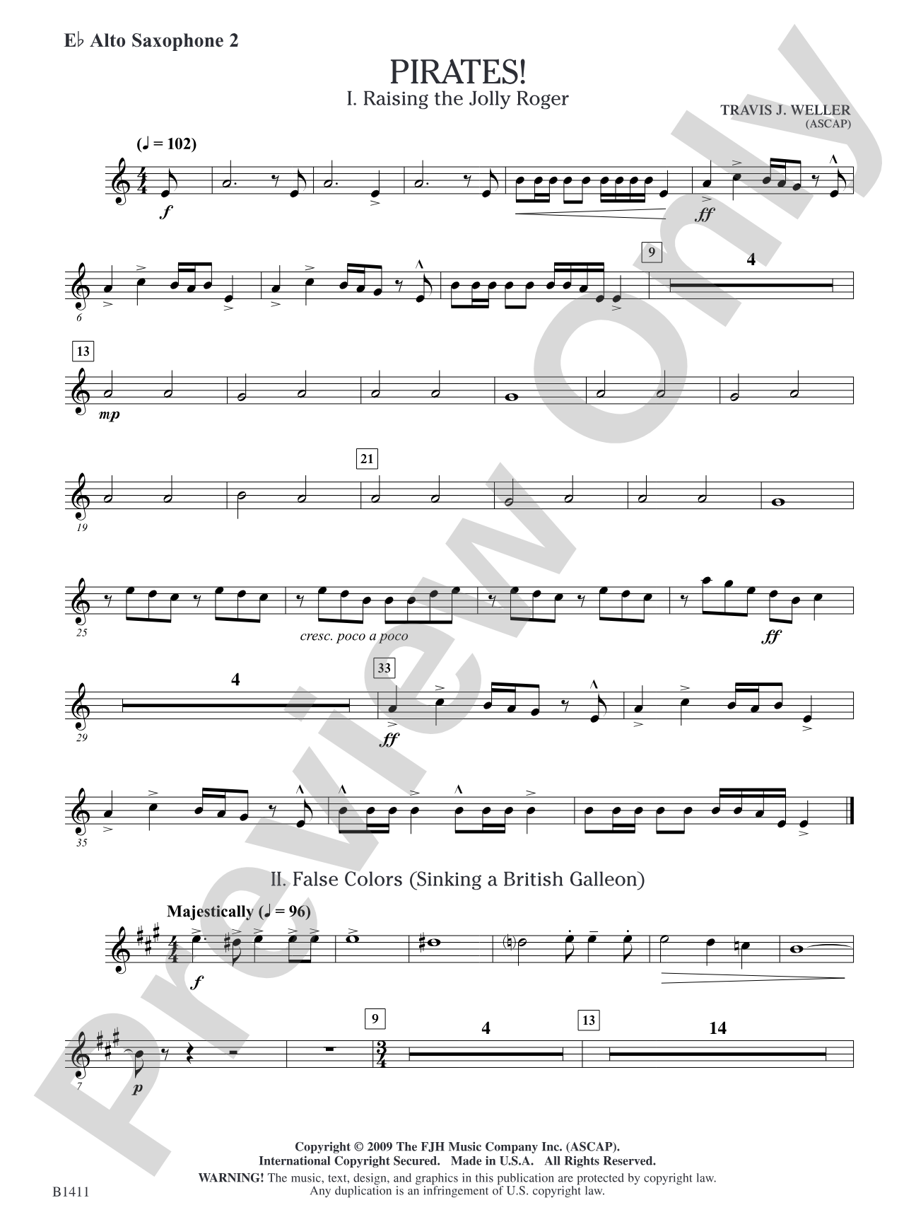 Pirates!: E-flat Alto Saxophone 2