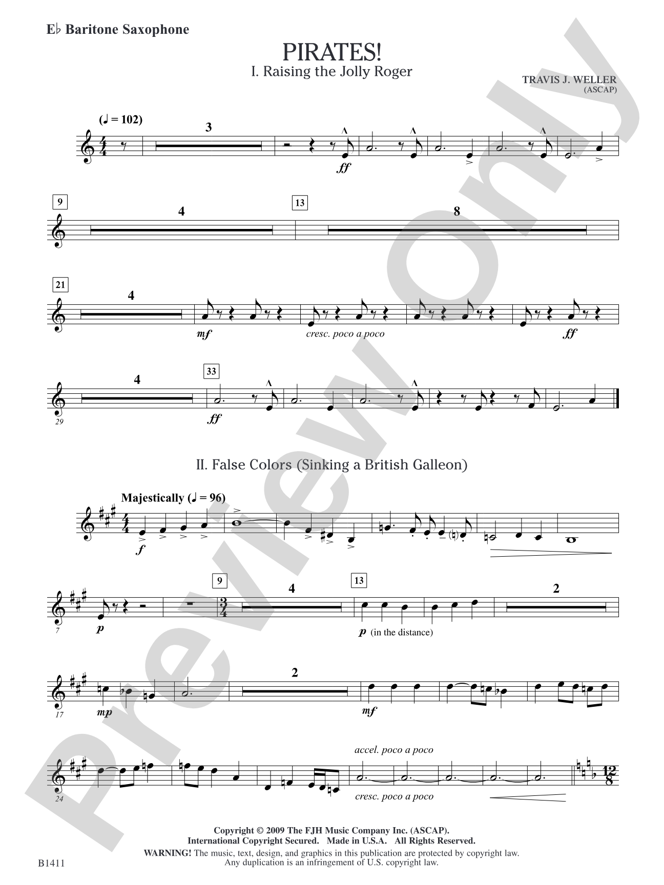 Pirates!: E-flat Baritone Saxophone