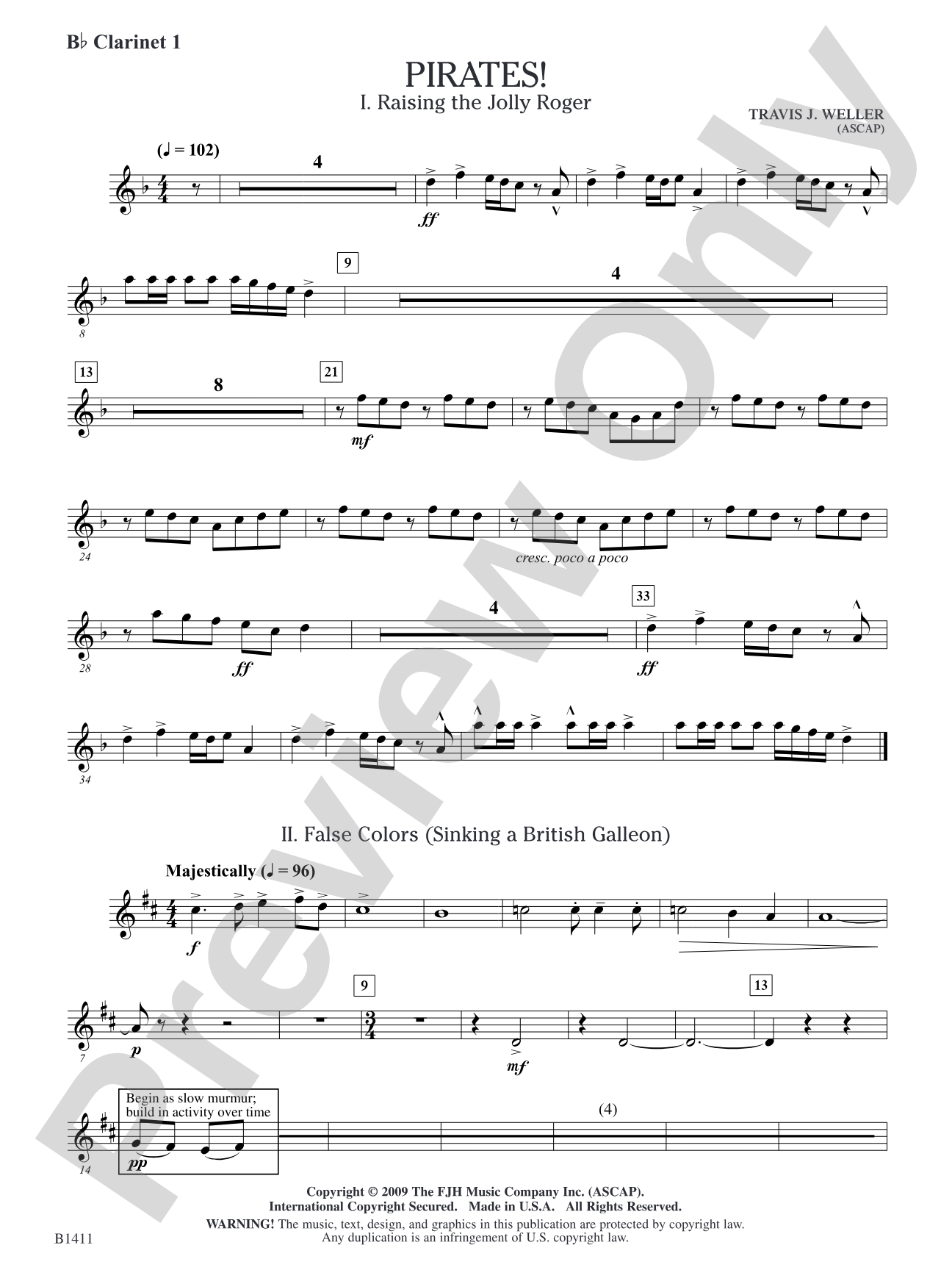 Pirates!: B-flat Clarinet 1
