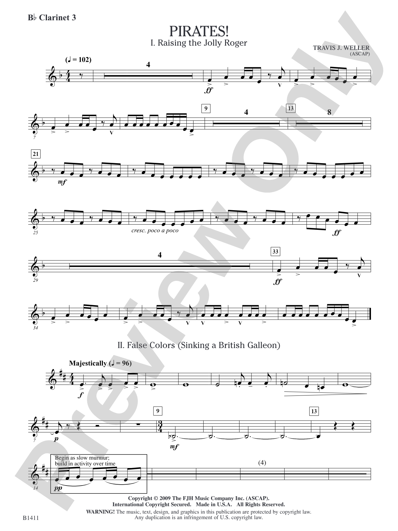 Pirates!: B-flat Clarinet 3