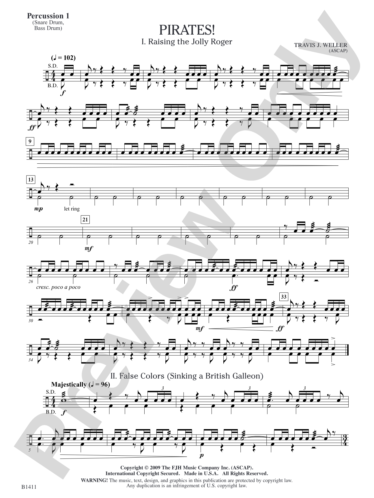 Pirates!: Percussion 1