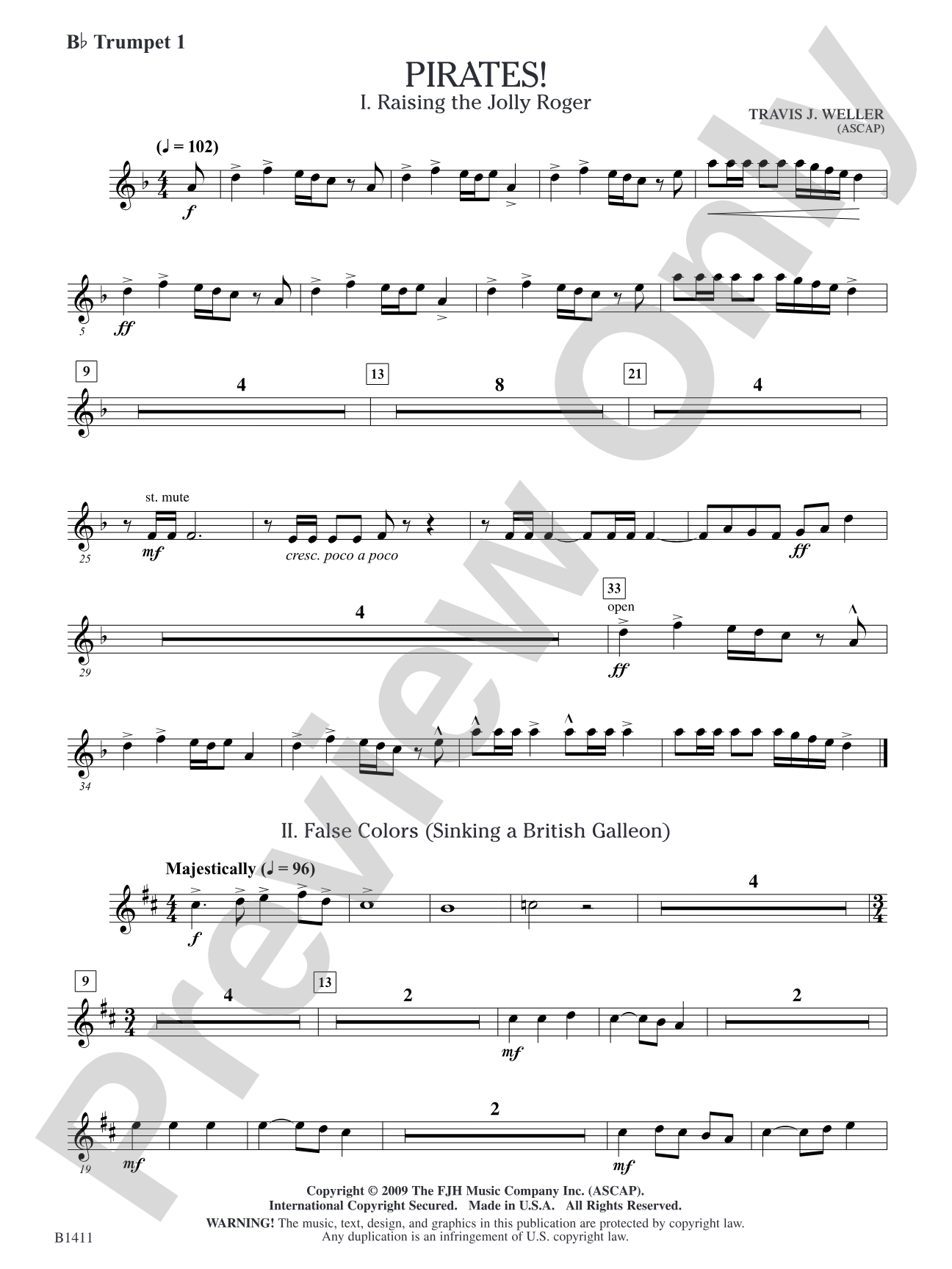 Pirates!: B-flat Trumpet 1