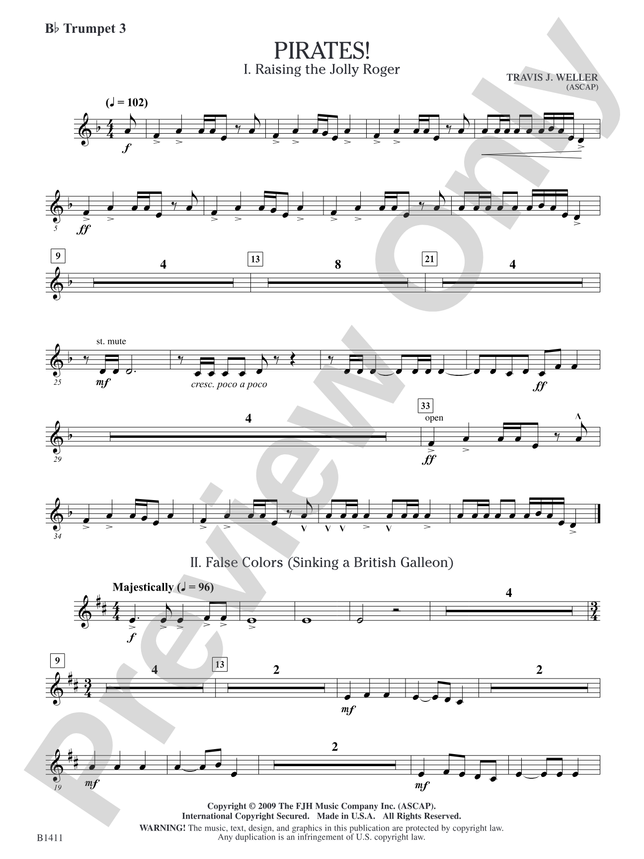 Pirates!: B-flat Trumpet 3