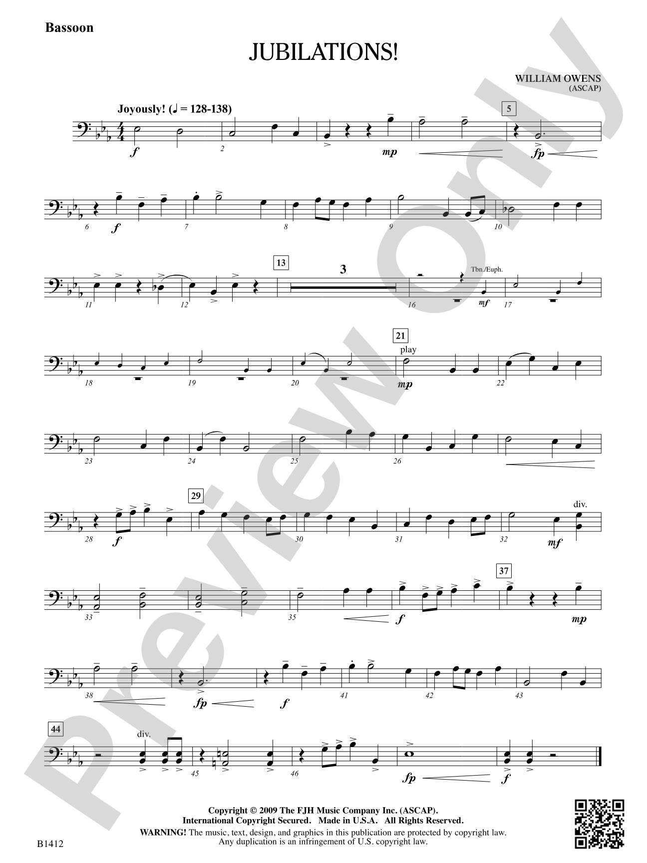 Jubilations!: Bassoon