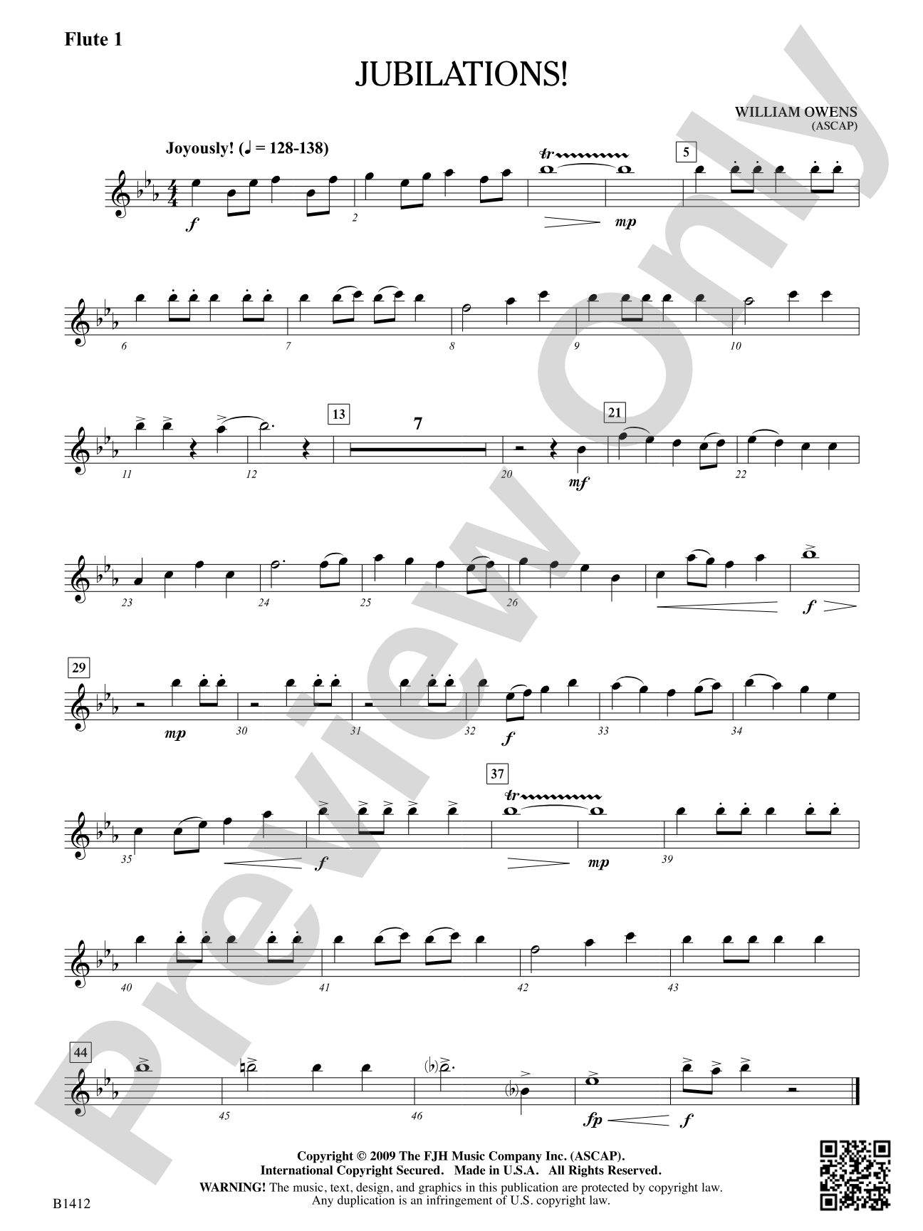 Jubilations!: Flute 1