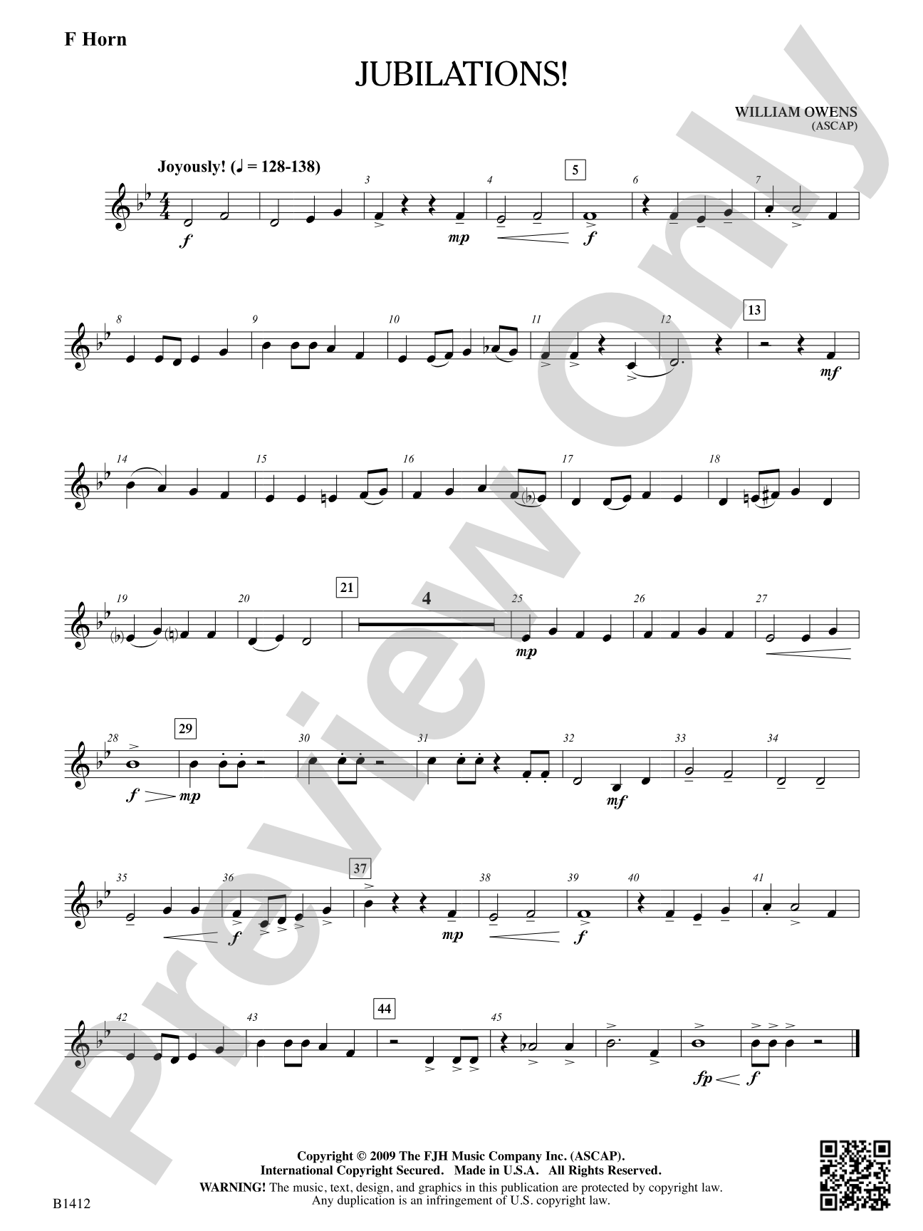 Jubilations!: F Horn