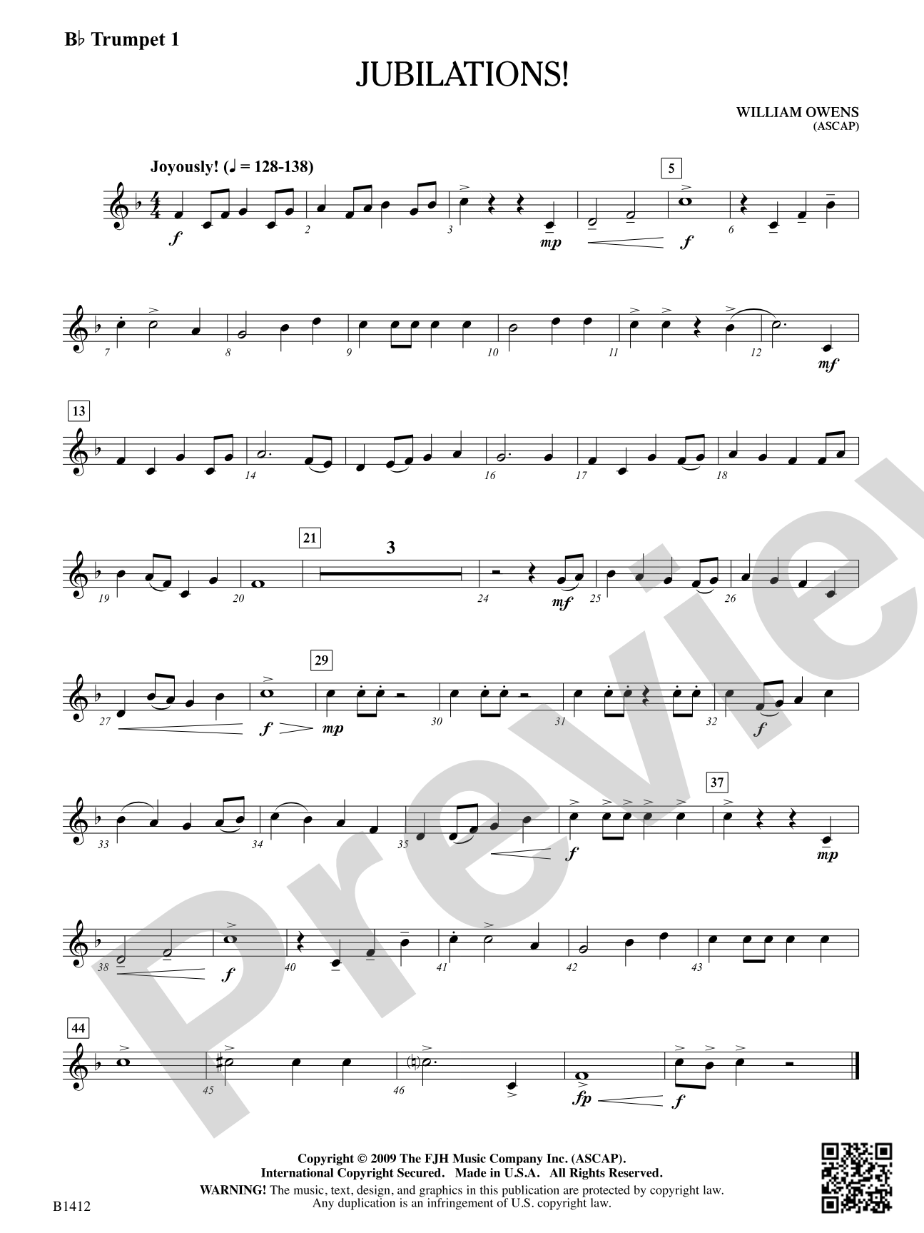 Jubilations!: B-flat Trumpet 1