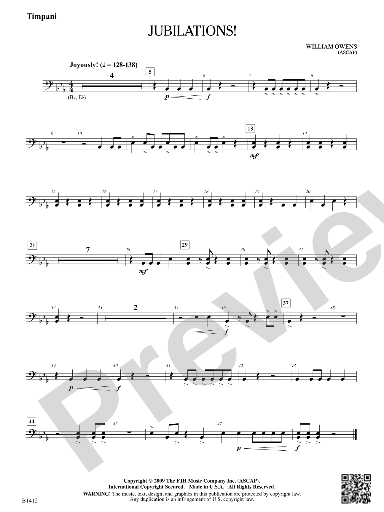Jubilations!: Timpani