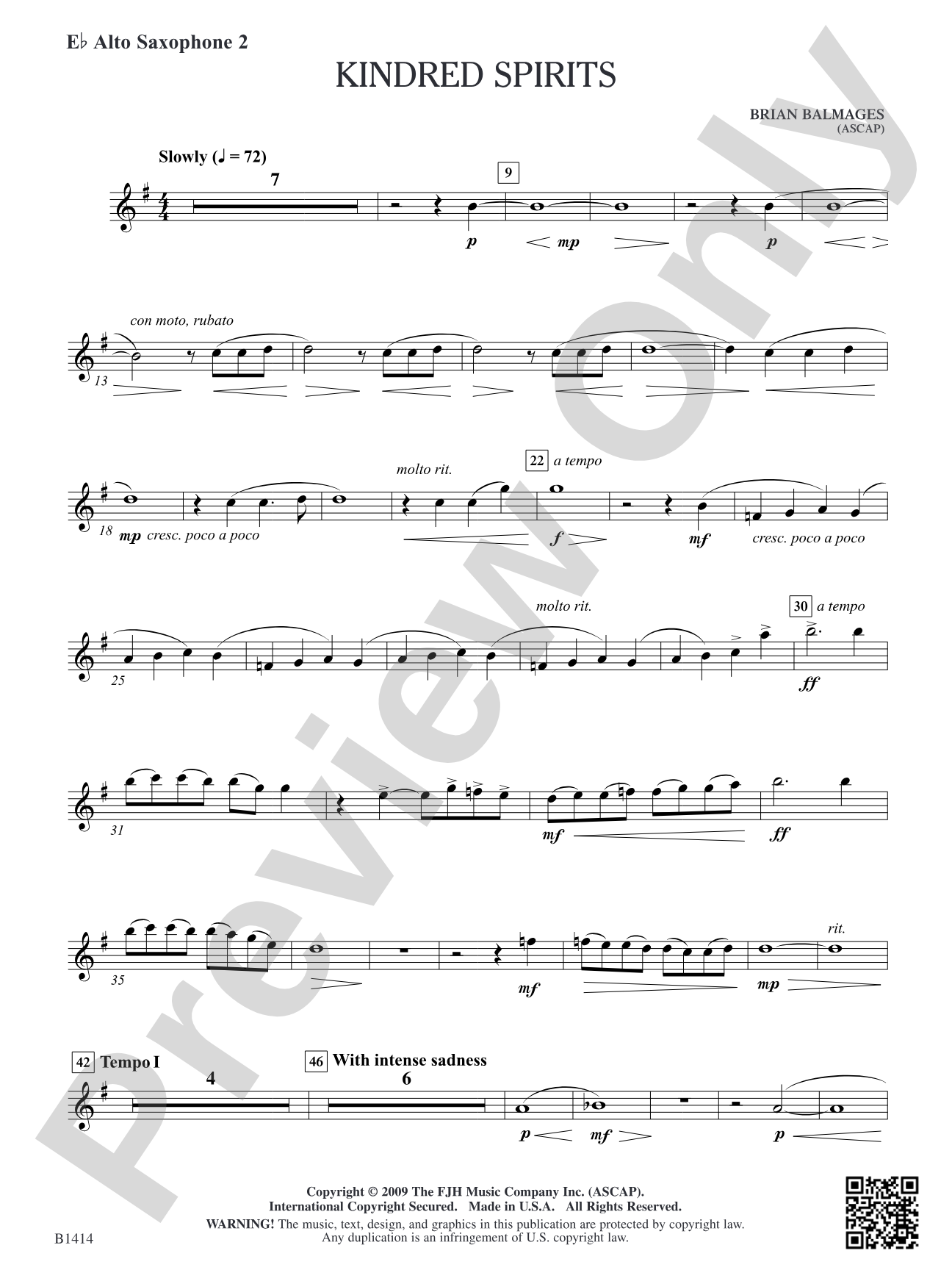 Kindred Spirits: E-flat Alto Saxophone 2