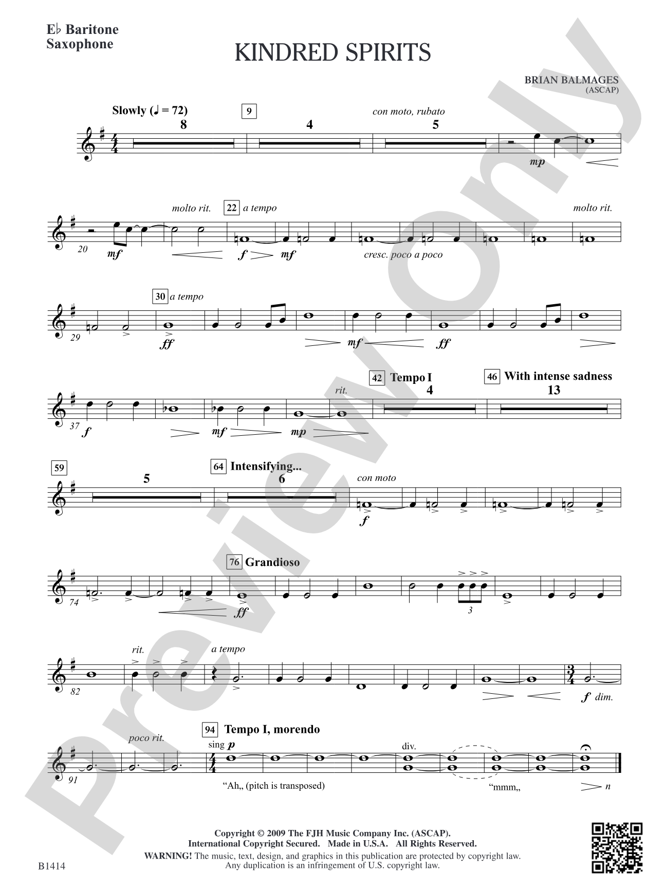 Kindred Spirits: E-flat Baritone Saxophone