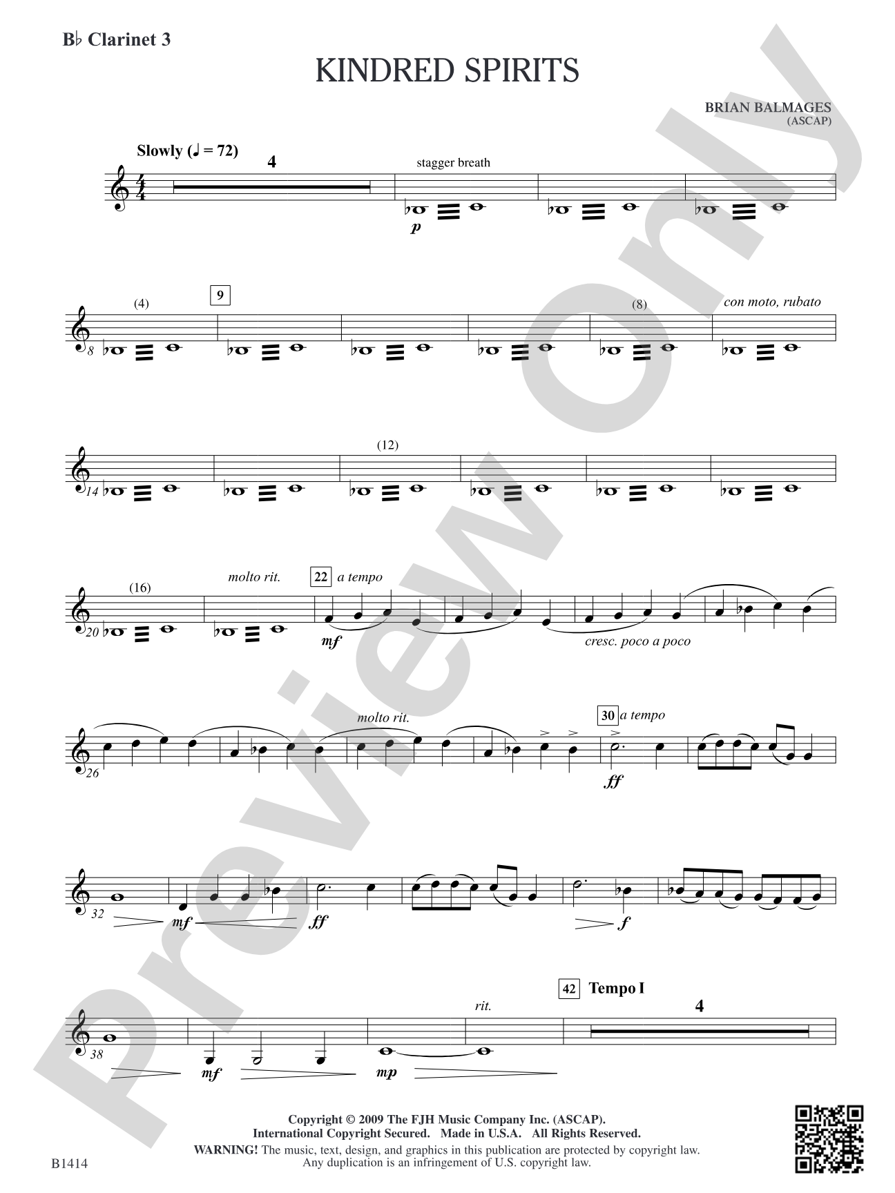 Kindred Spirits: B-flat Clarinet 3