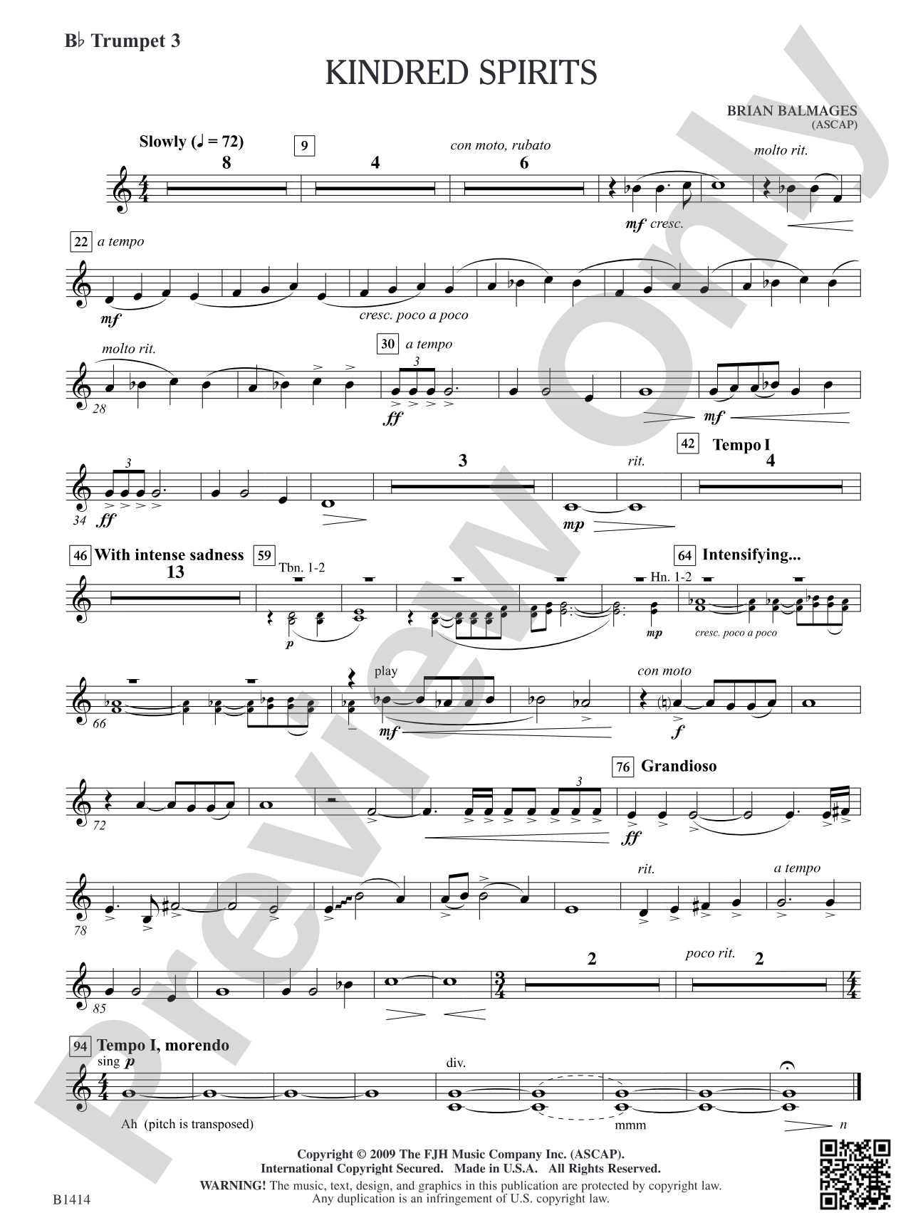 Kindred Spirits: B-flat Trumpet 3