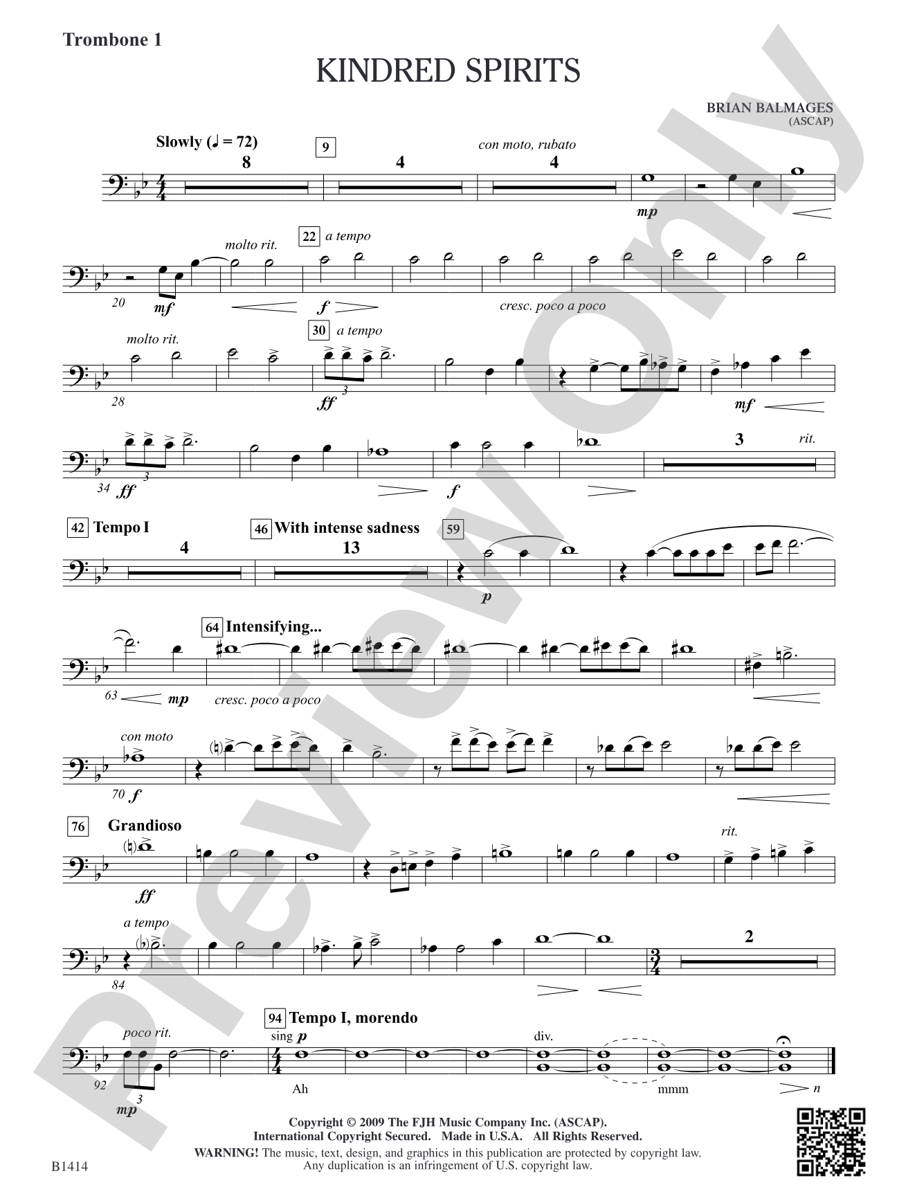 Kindred Spirits: Trombone 1