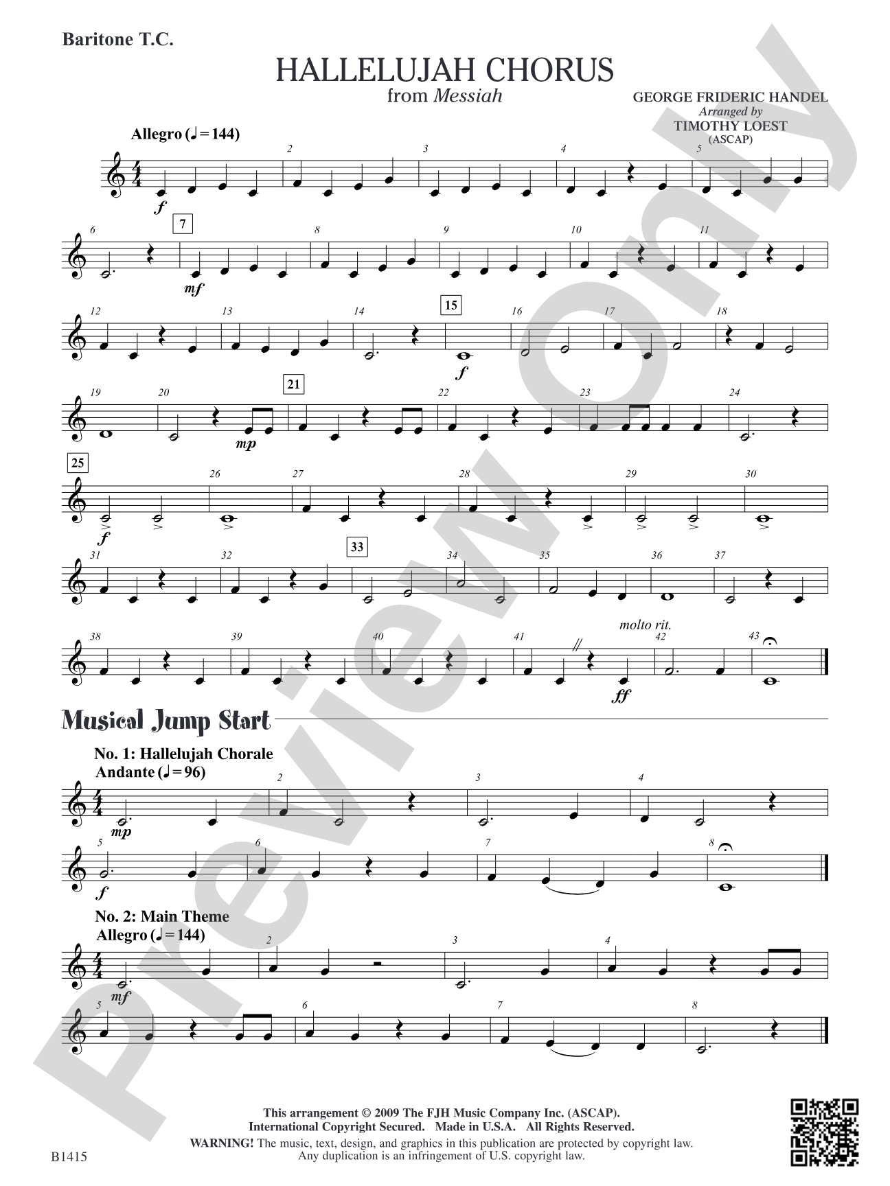 Hallelujah Chorus: Baritone T.C.