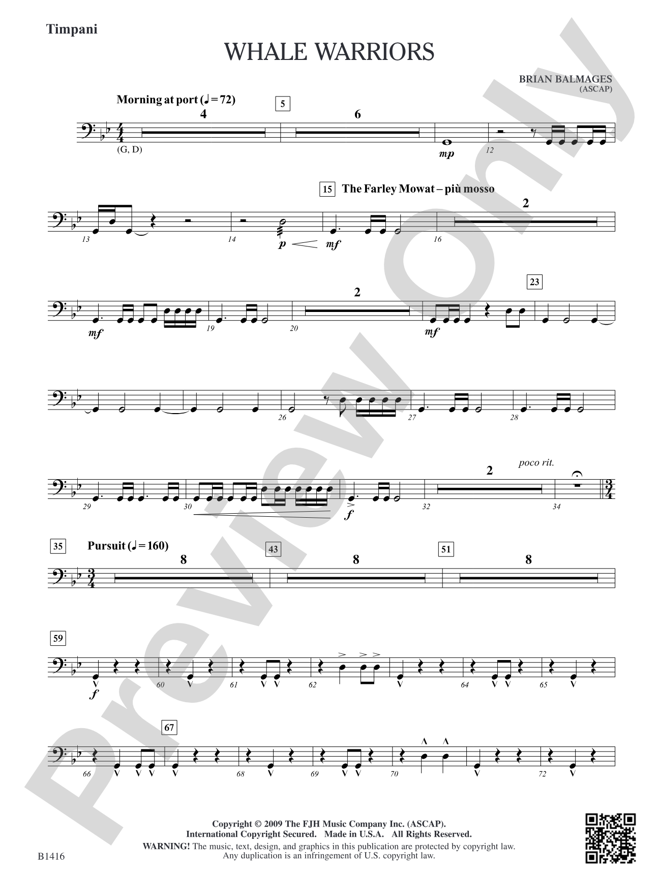 Whale Warriors: Timpani